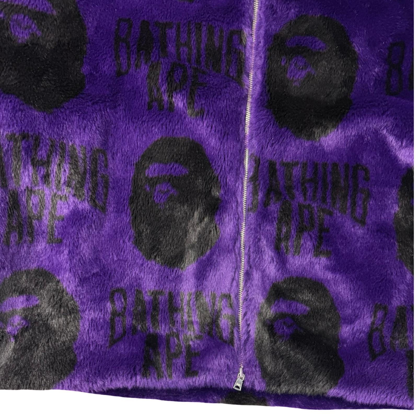 Bape B Boy Fur Jacket Purple