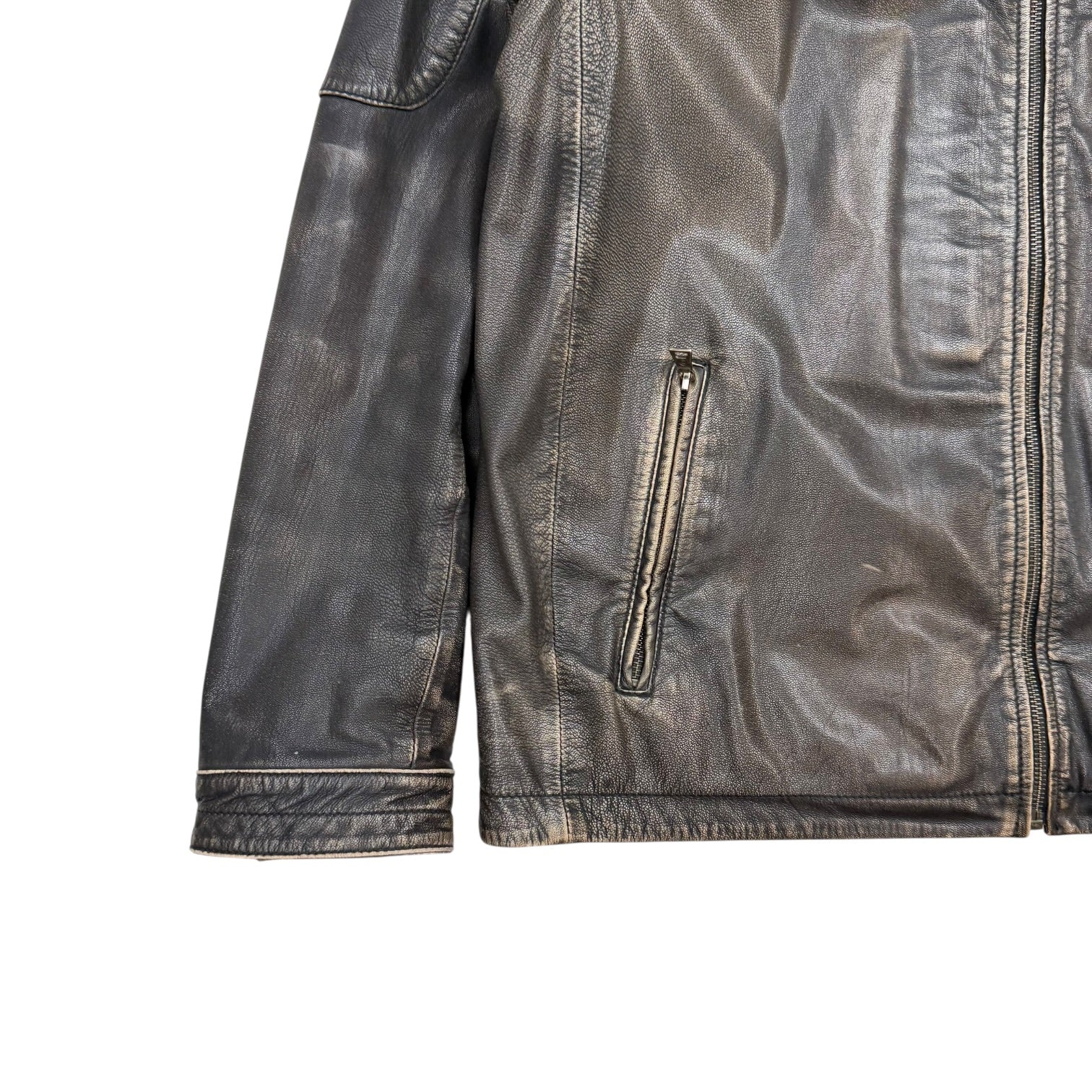 Vintage Danier Leather Moto Jacket Brown