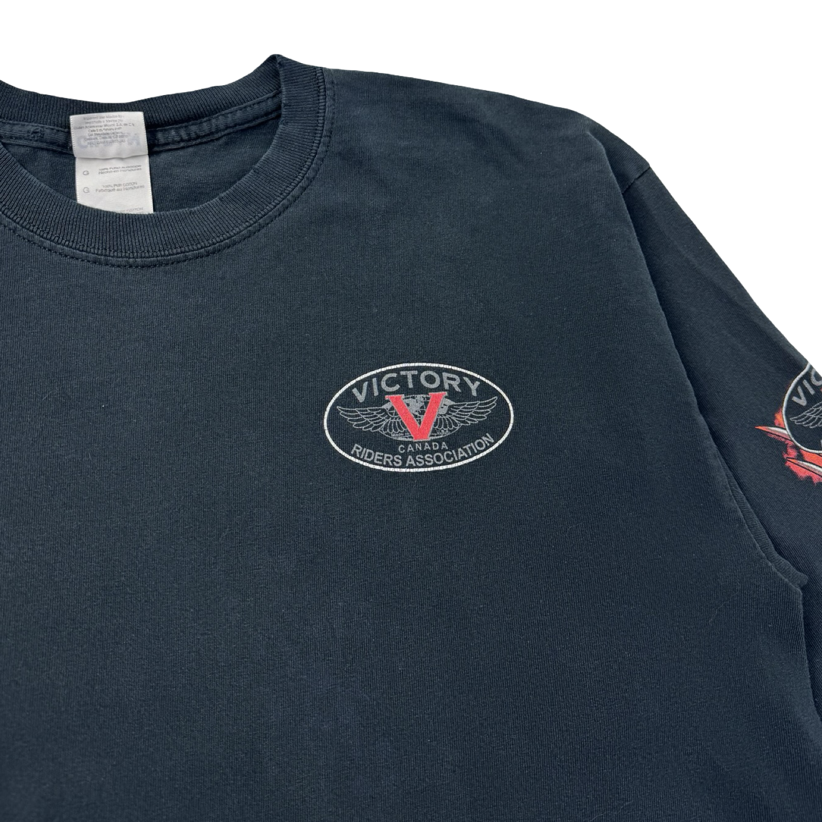 Vintage Canada Biker Flame Sleeve Shirt