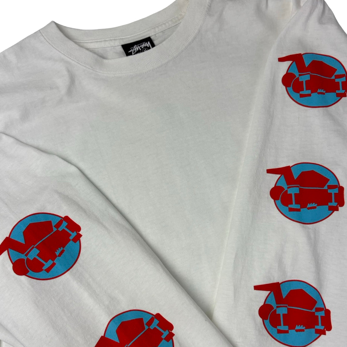 Stussy Skateman L/S Tee White