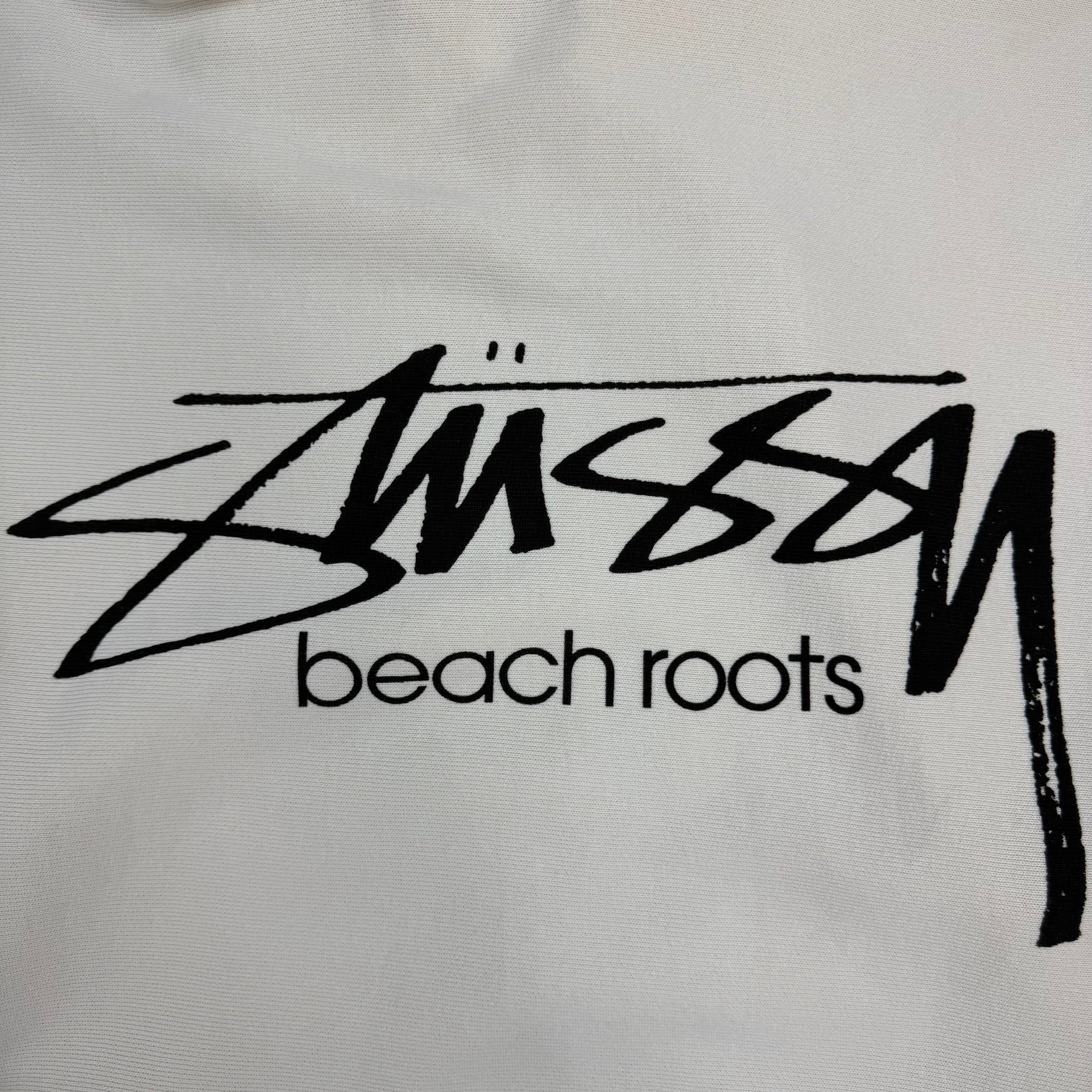 Stussy Beach Roots Garment Dyed Zip Up Bone