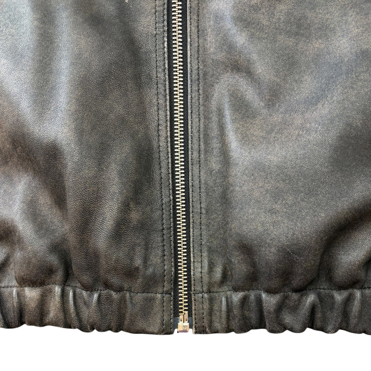 Stussy Leather Work Jacket Stonewash Brown