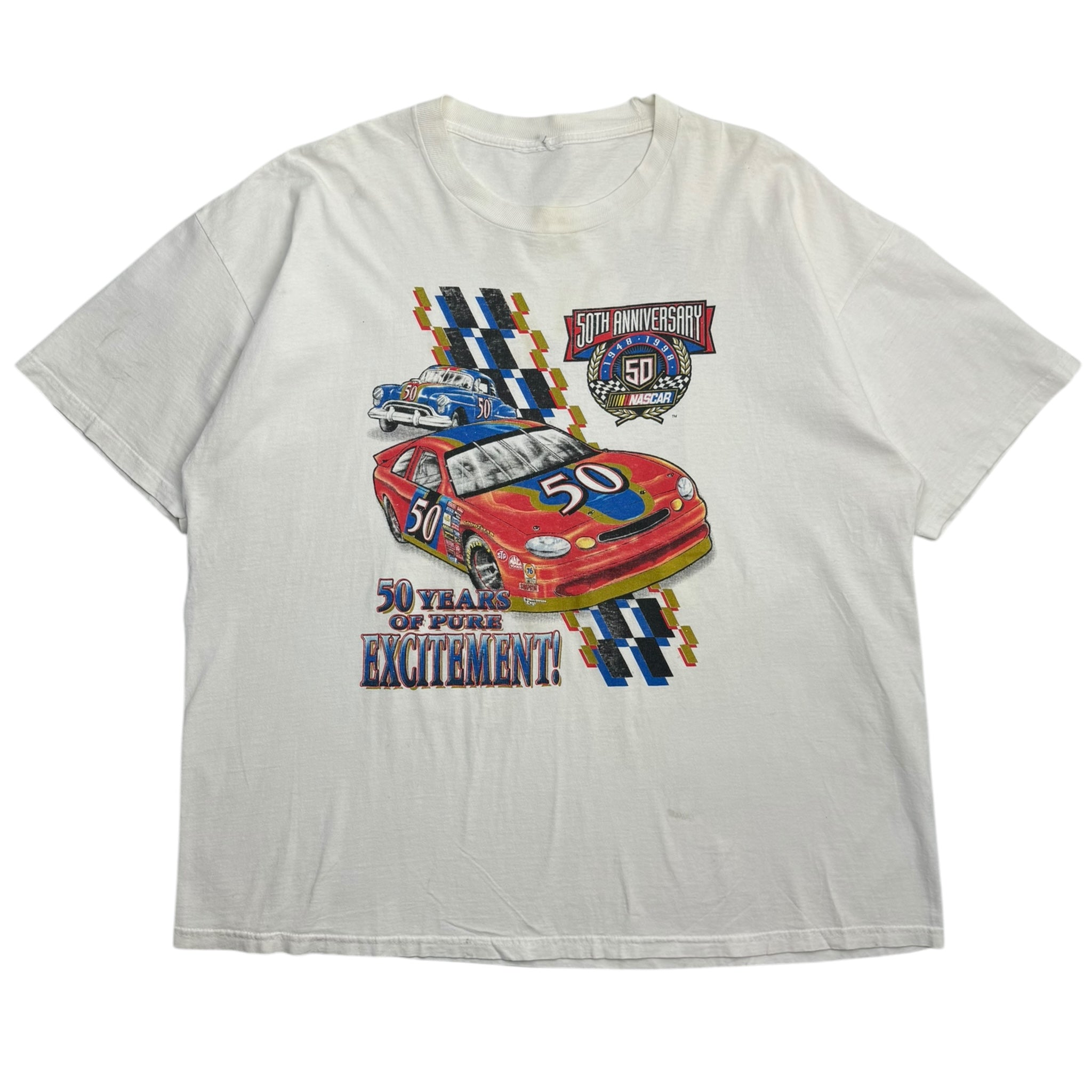 1998 Nascar 50th Anniversary Tee White