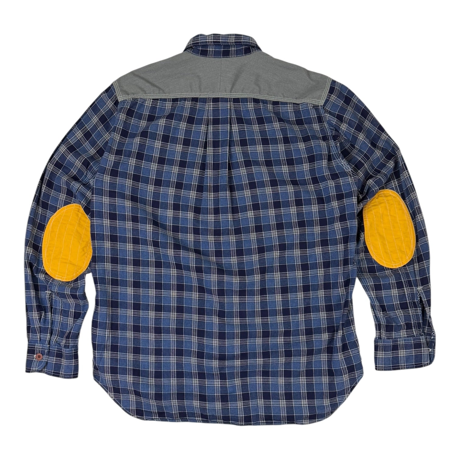 Comme des Garçons Junya Watanabe Man Patchwork Button-Up Blue/Yellow