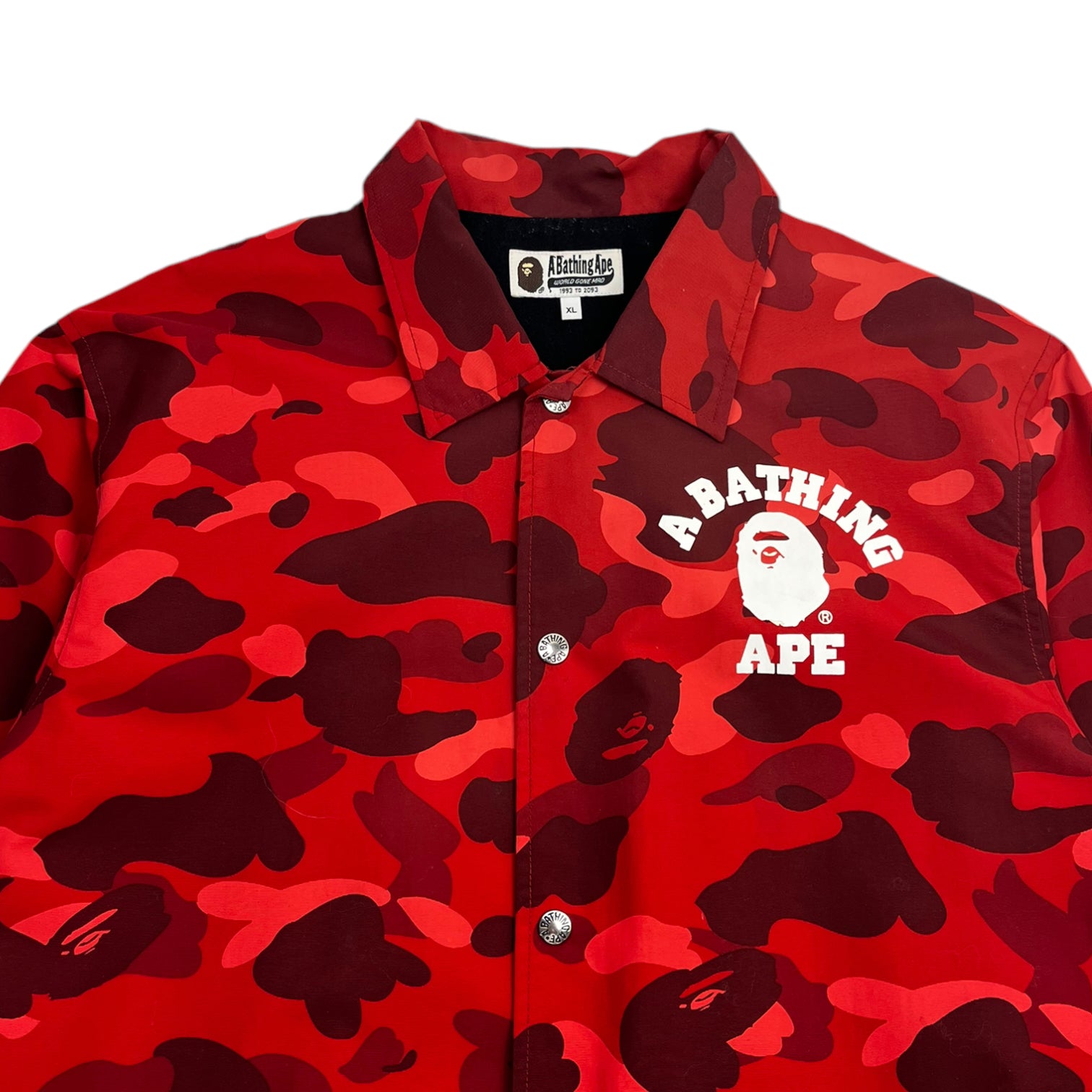 BAPE Camo Coaches Jacket Red