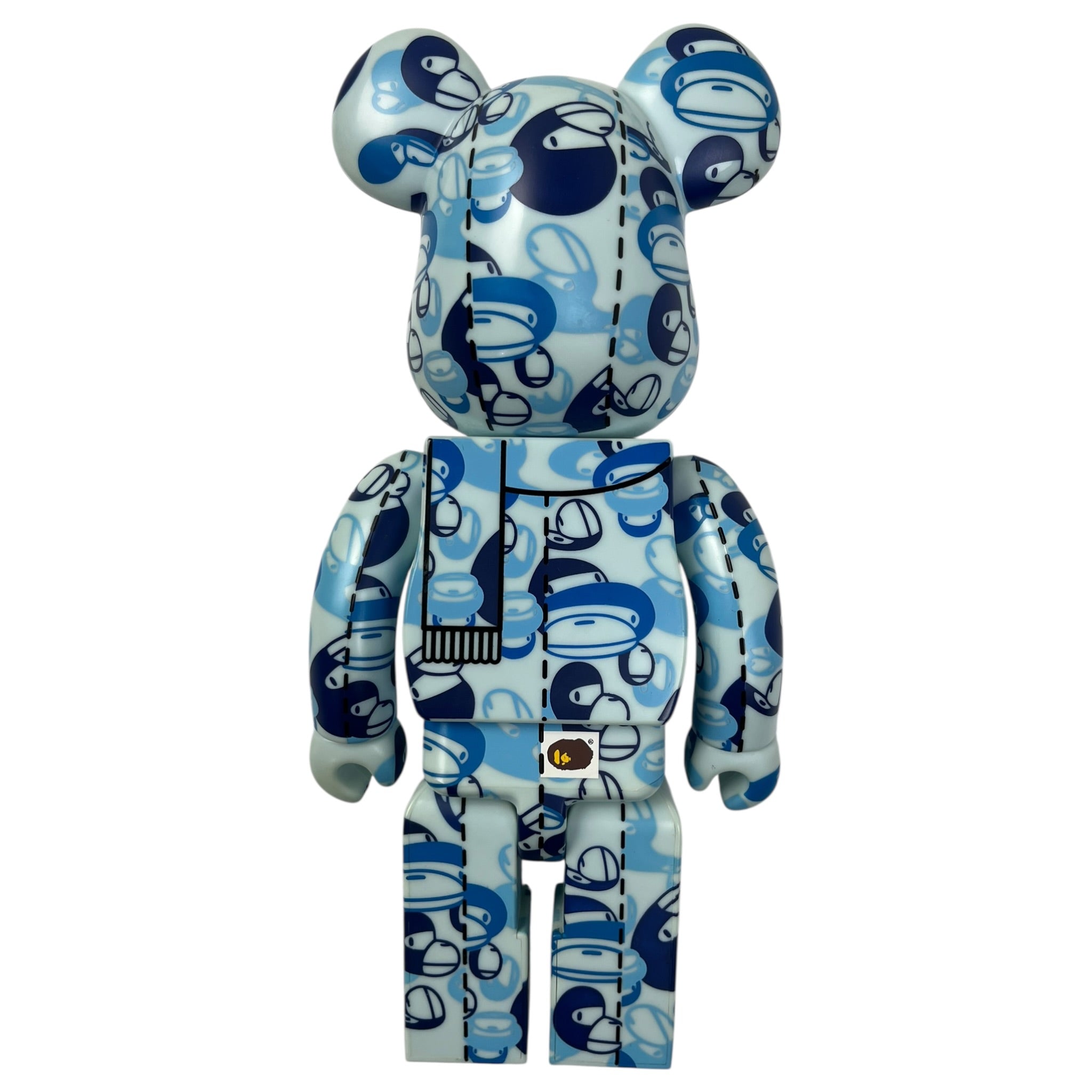 BAPE x Bear Brick Baby Milo Camo 400% Blue