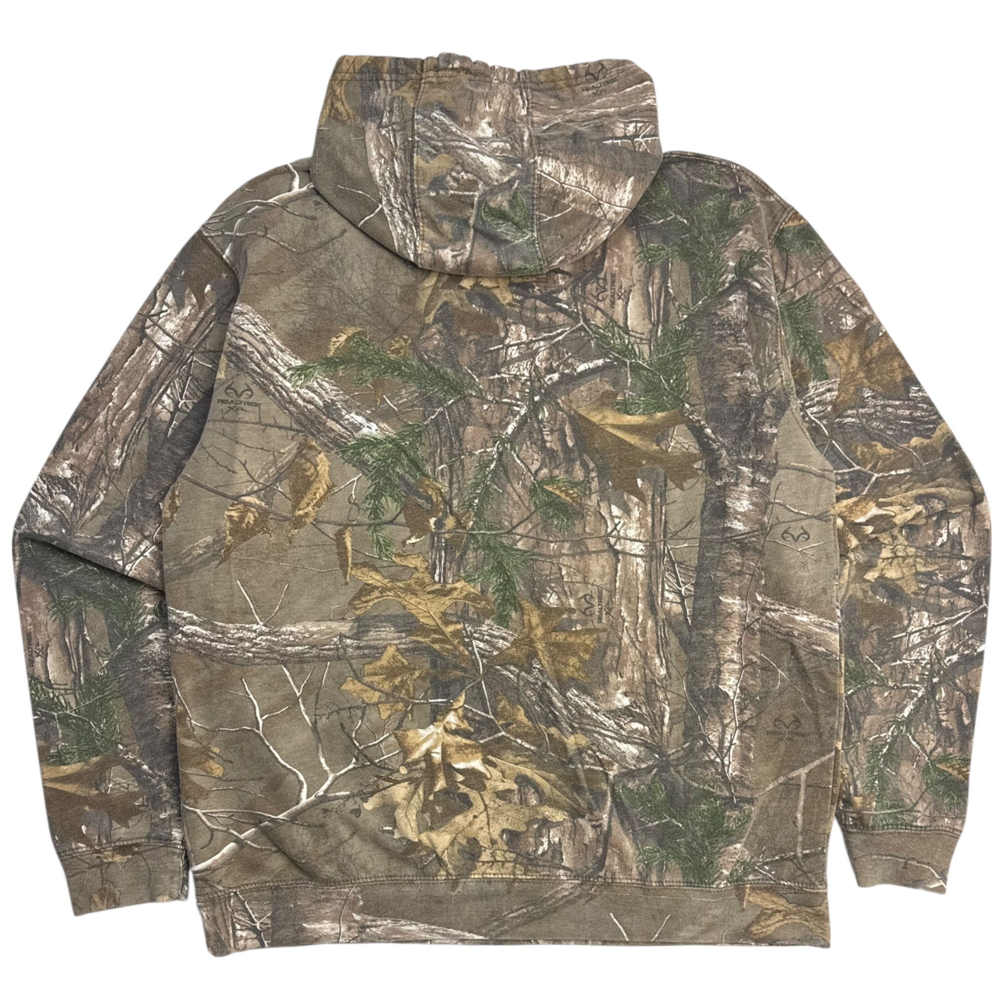Vintage Realtree Camo Hoodie Brown Hood