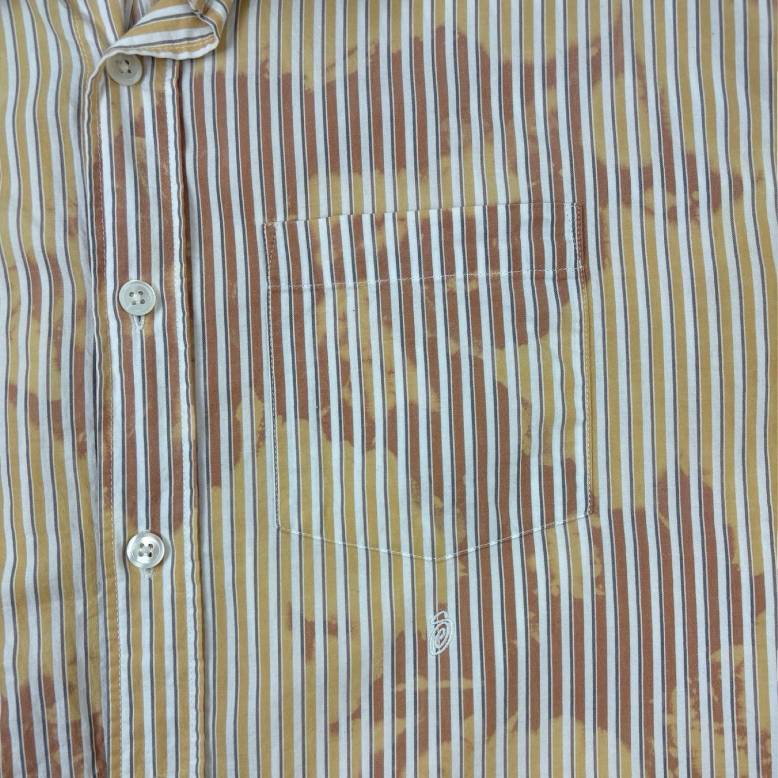 Stüssy Classic Bleached Long Sleeve Shirt Yellow