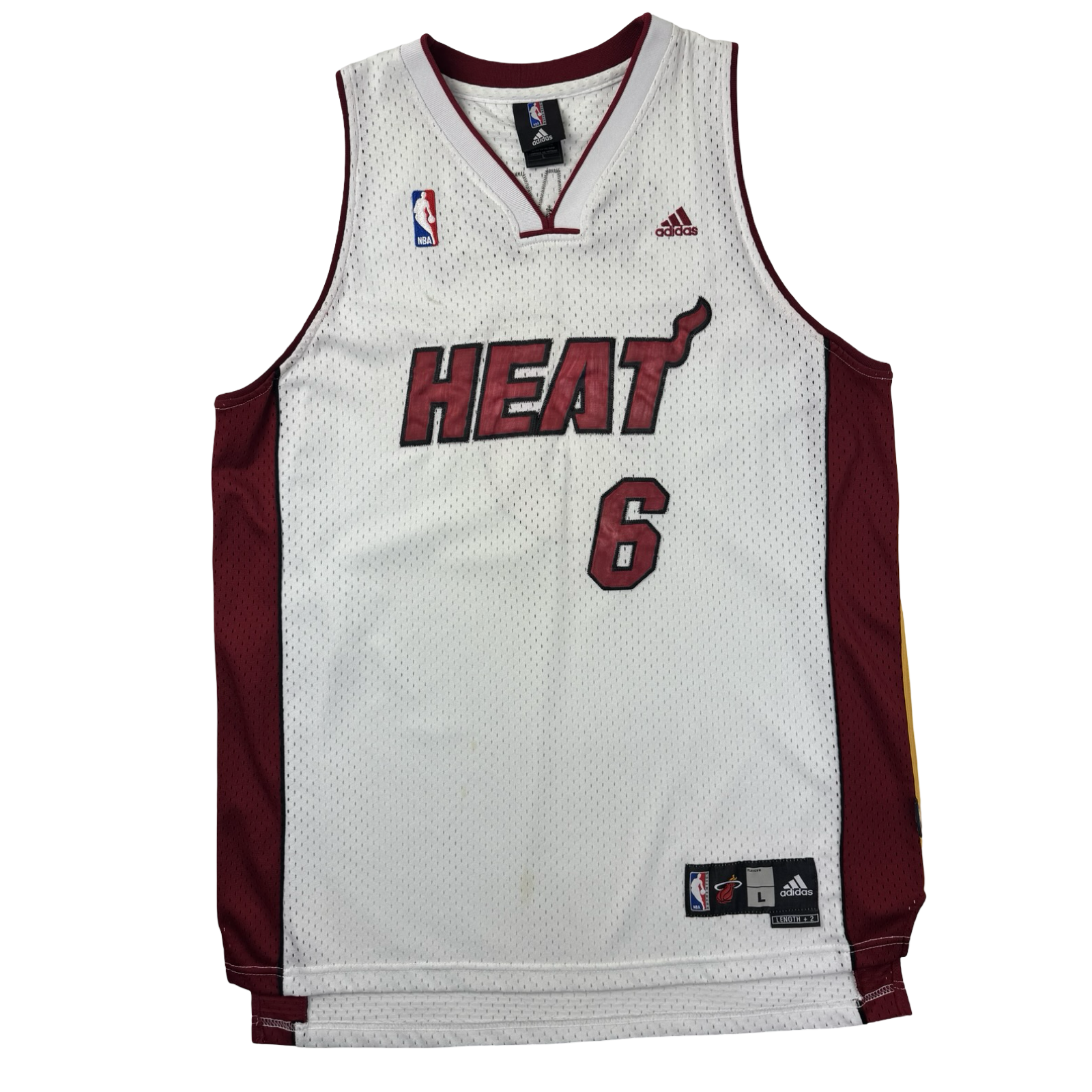 Vintage Adidas Miami Heat Lebron James NBA Jersey