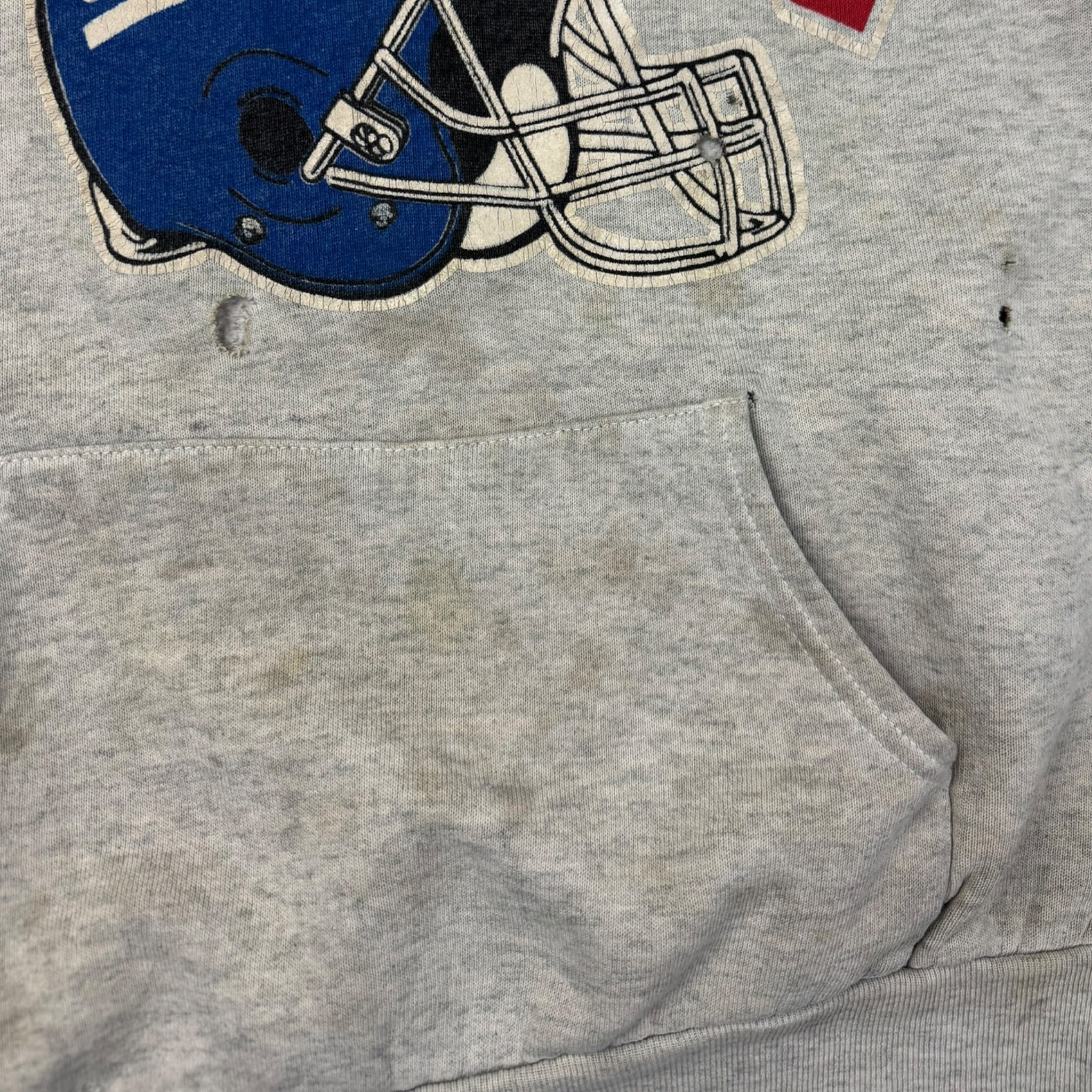 Vintage New York Giants Pullover Hoodie Grey