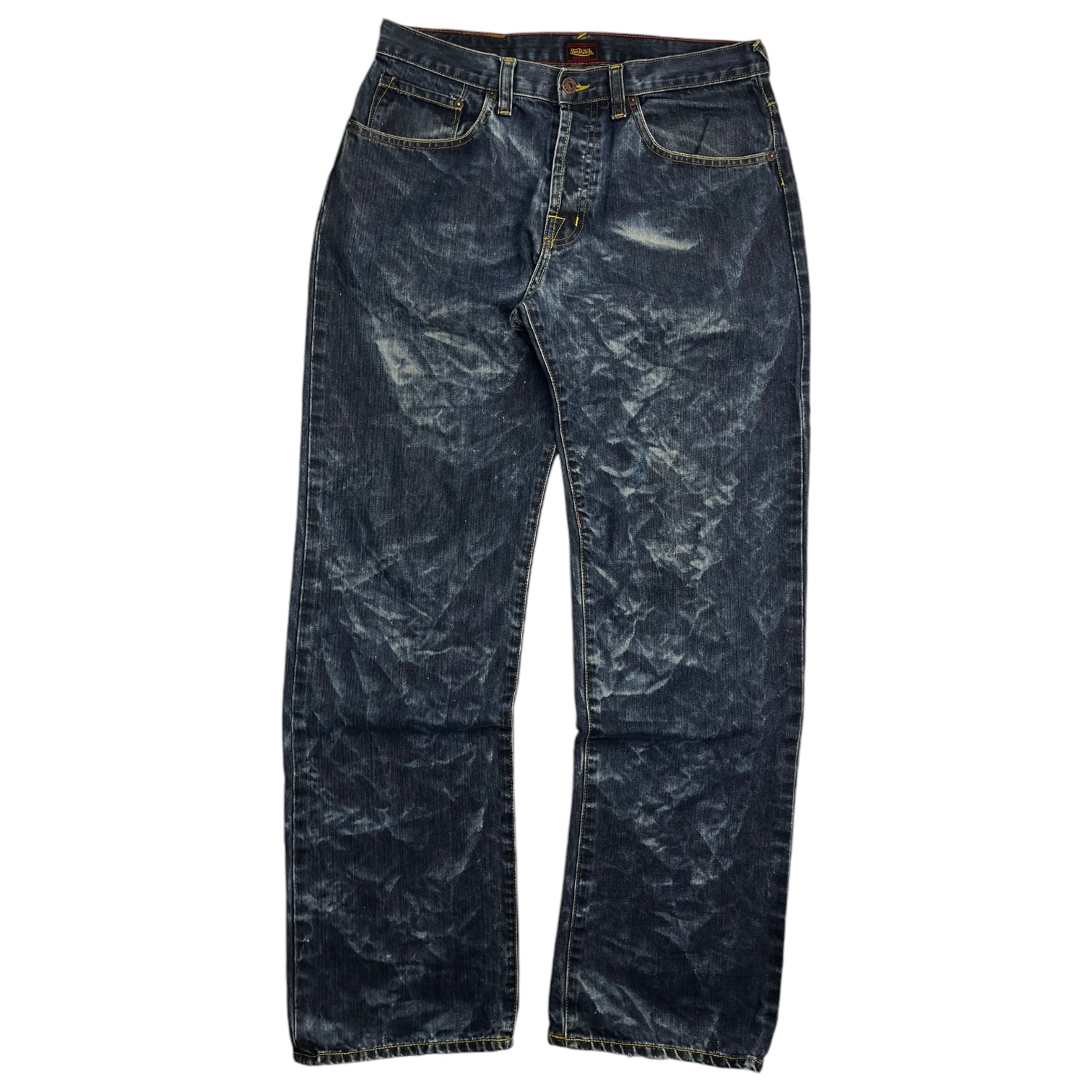 Y2K Von Dutch Straight Cut Denim Stone Wash