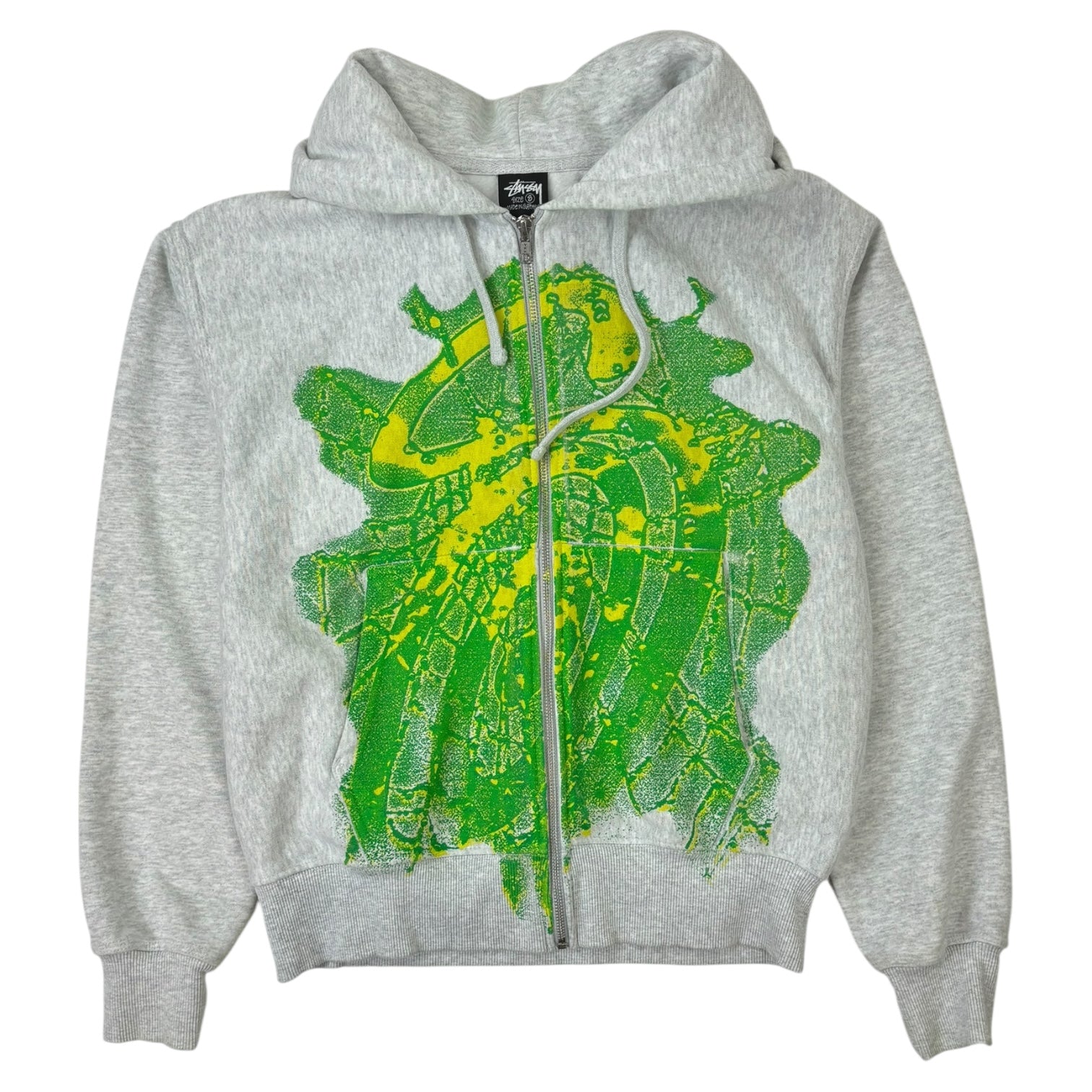 Stussy Web Zip-Up Hoodie Ash Heather
