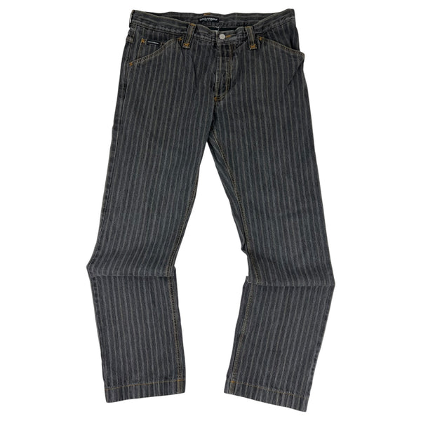 Vintage Dolce & Gabbana Denim Straight-Leg Jeans Pinstripe