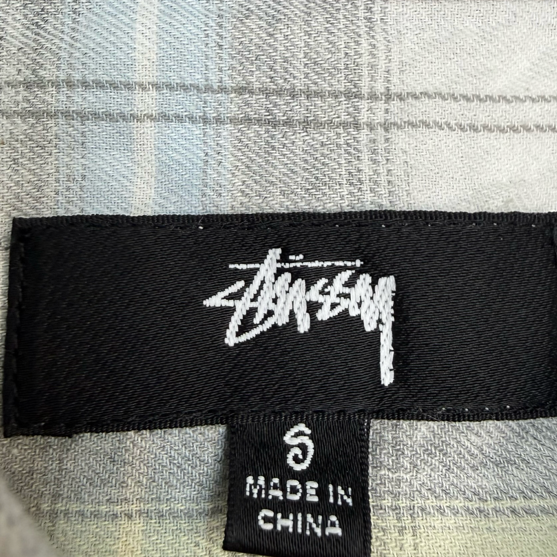 Stussy Beach Plaid Shirt Off White