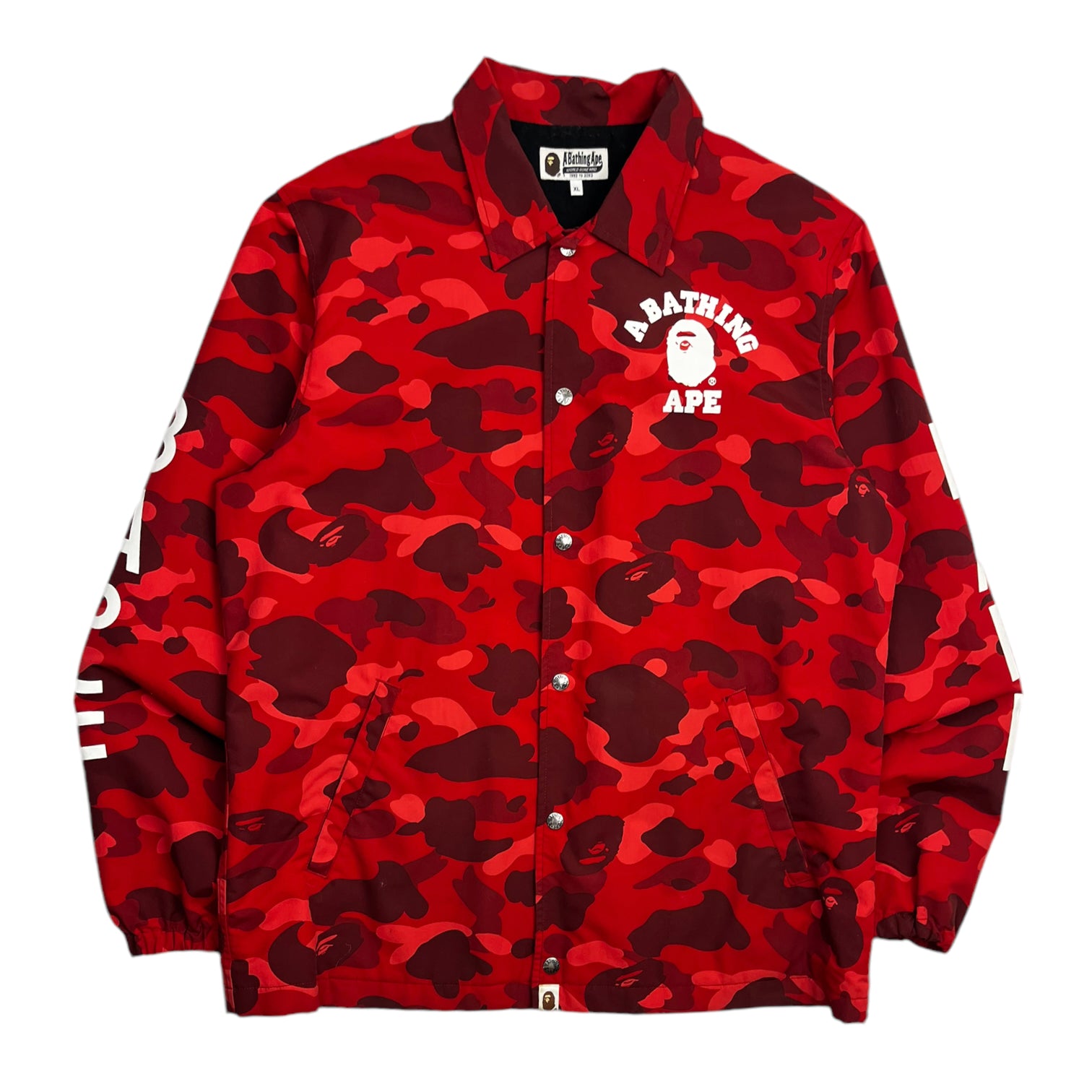 BAPE Camo Coaches Jacket Red