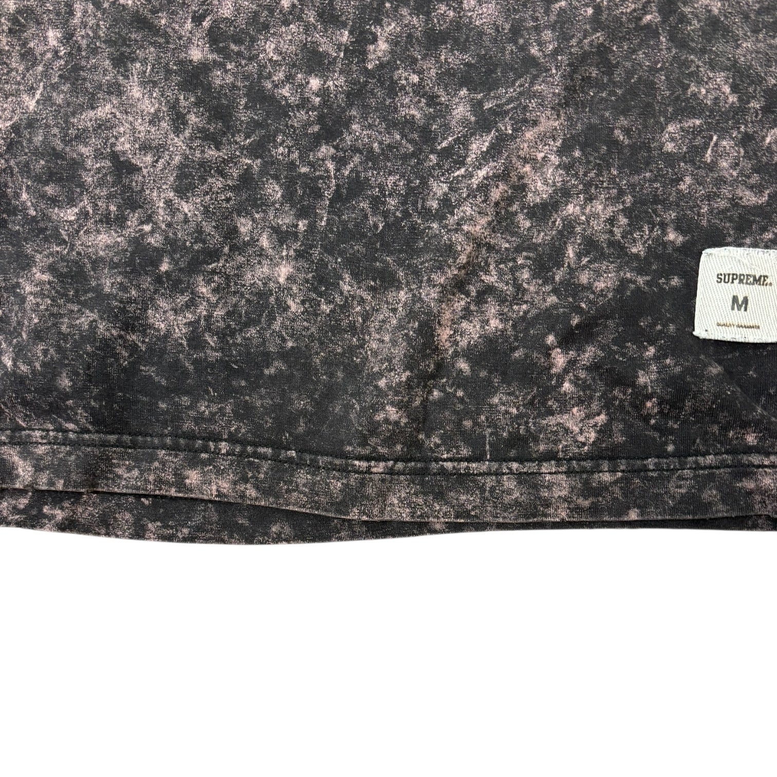 Supreme SS17 Acid Wash Arc Logo Long Sleeve T-Shirt Black