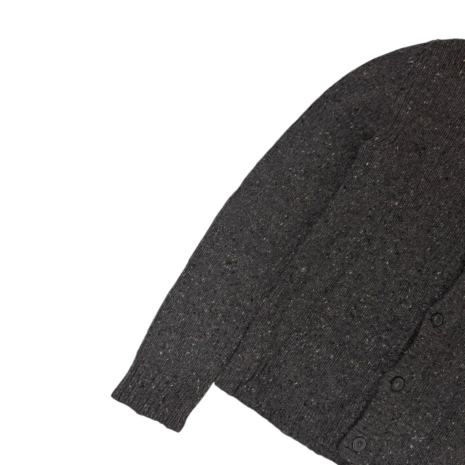 Maison Margiela Reconstructed Heavy Wool Knit Cardigan Grey