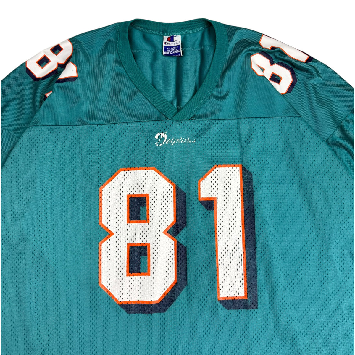 Vintage Champion Miami Dolphins O.J. McDuffie Home Jersey Teal