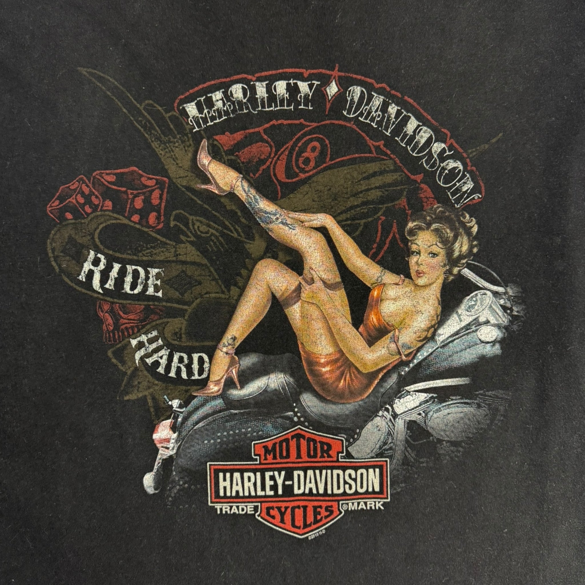 Vintage Harley Davidson Vancouver Pin Up Longsleeve T-Shirt