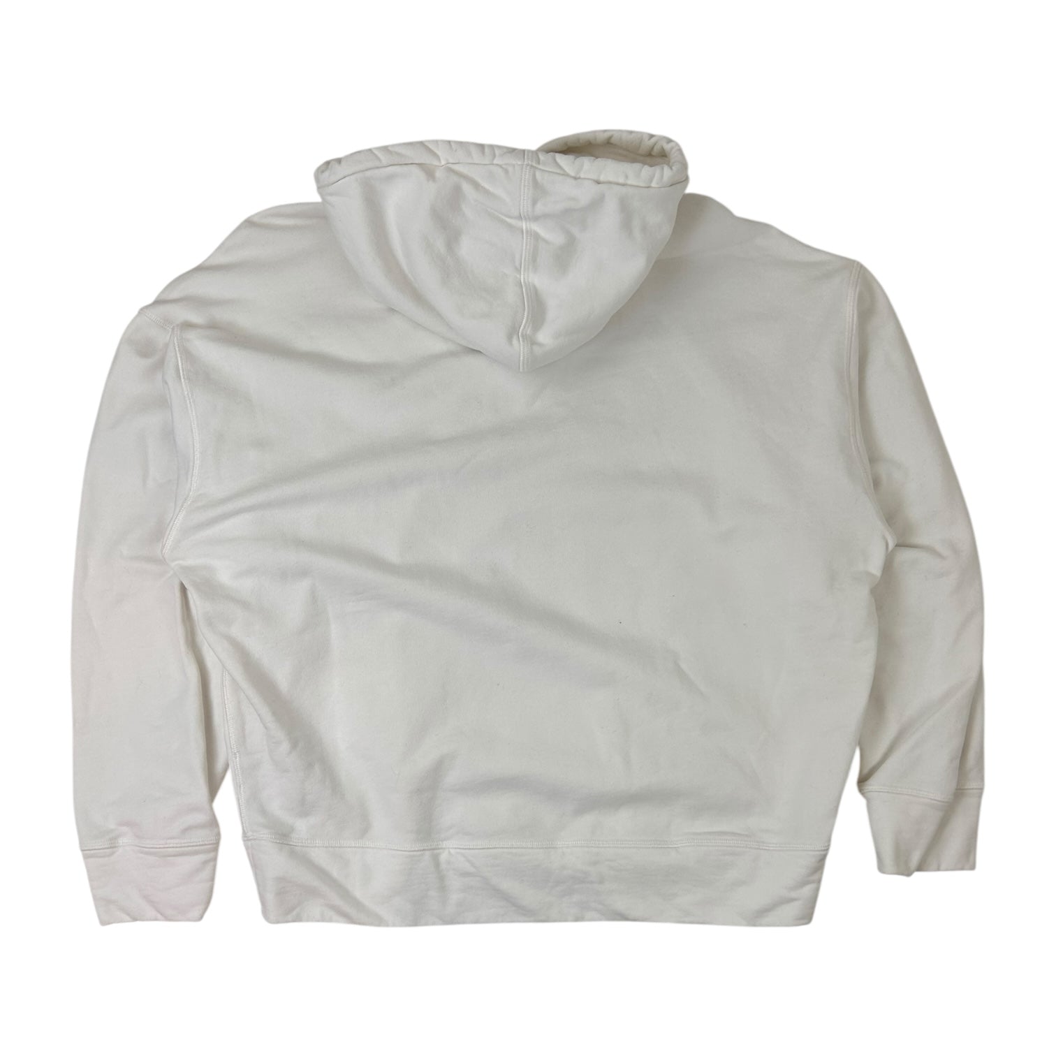 Jil Sander Frontal Logo Hoodie White