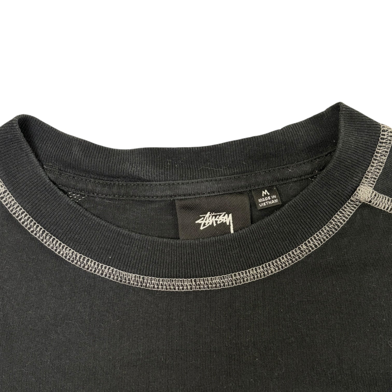 Stussy Wave Cotton Crew T-Shirt Black