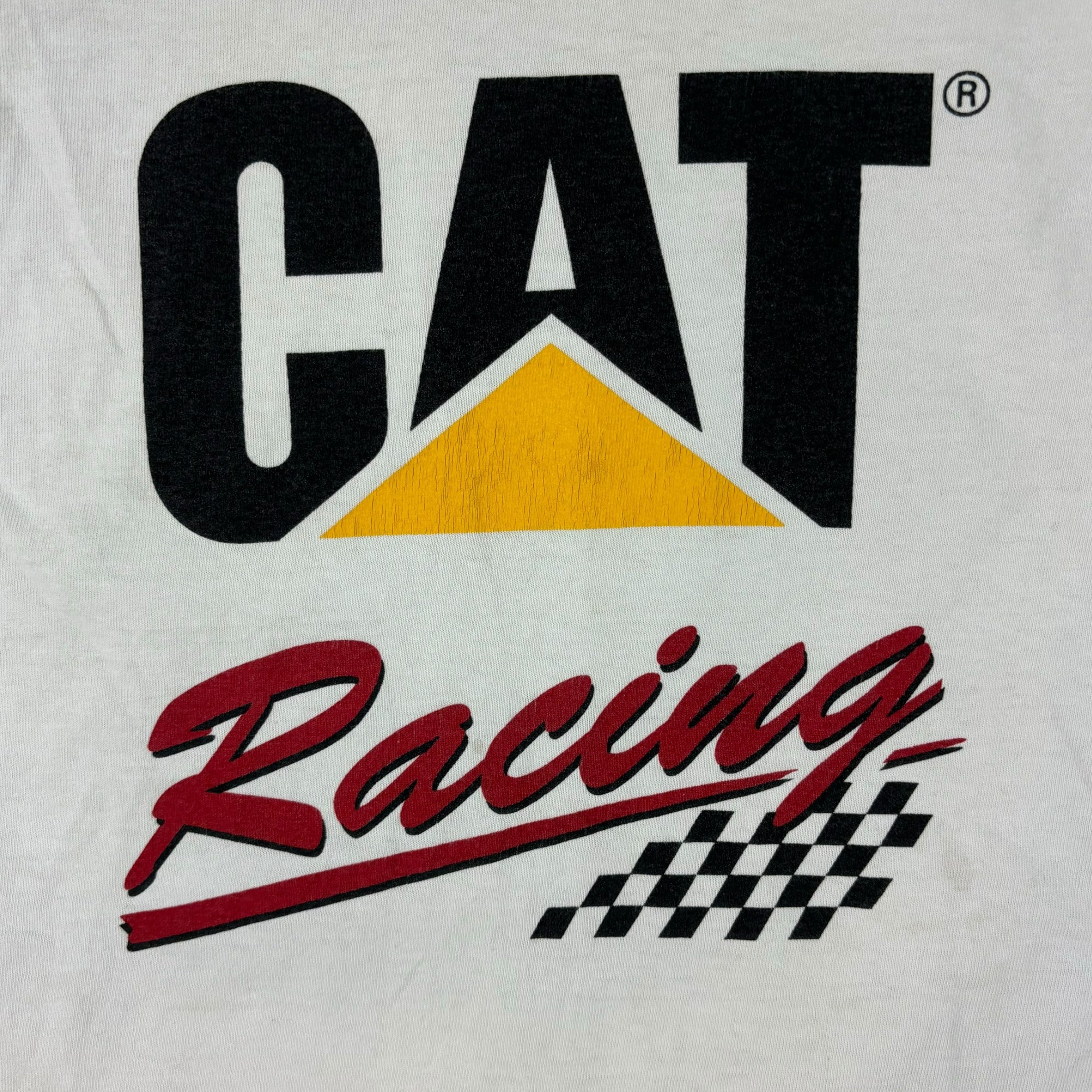 Vintage Cat Racing Longsleeve T-shirt White