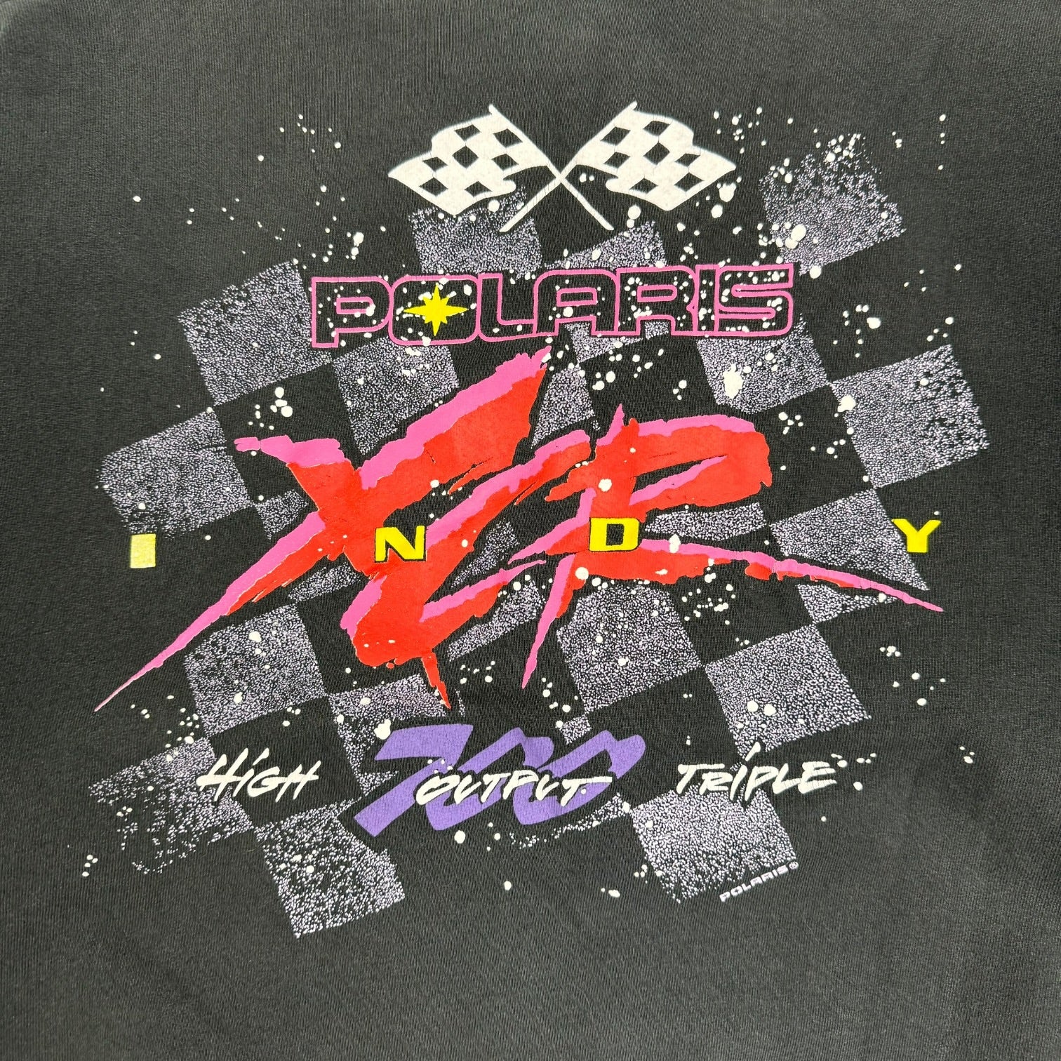 Vintage Polaris Indy 700 Race Crewneck Black