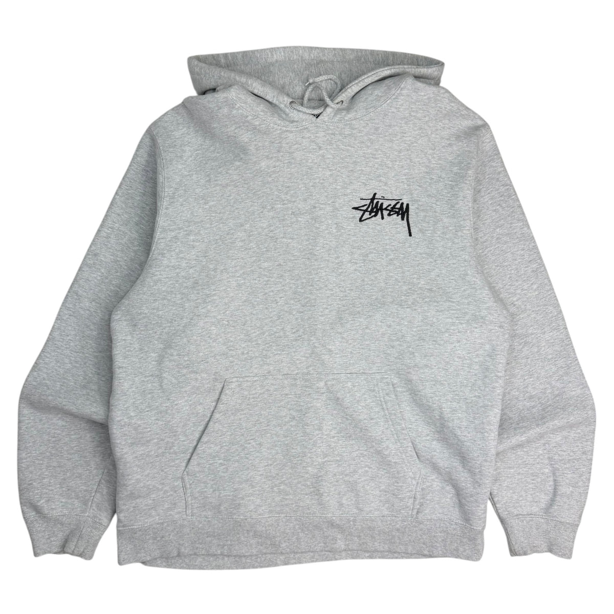 Stussy Embroidered Applique Hoodie Sweatshirt Heather Grey