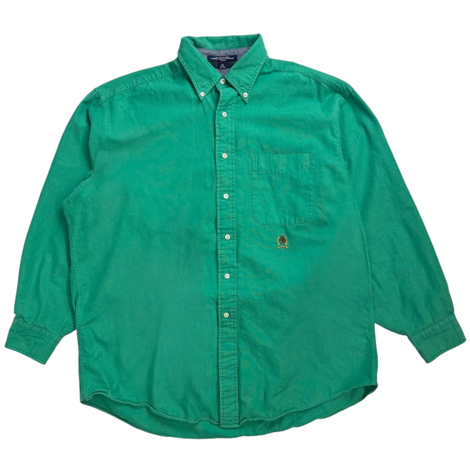 Vintage Tommy Hilfigier Button Up Shirt Mint Green