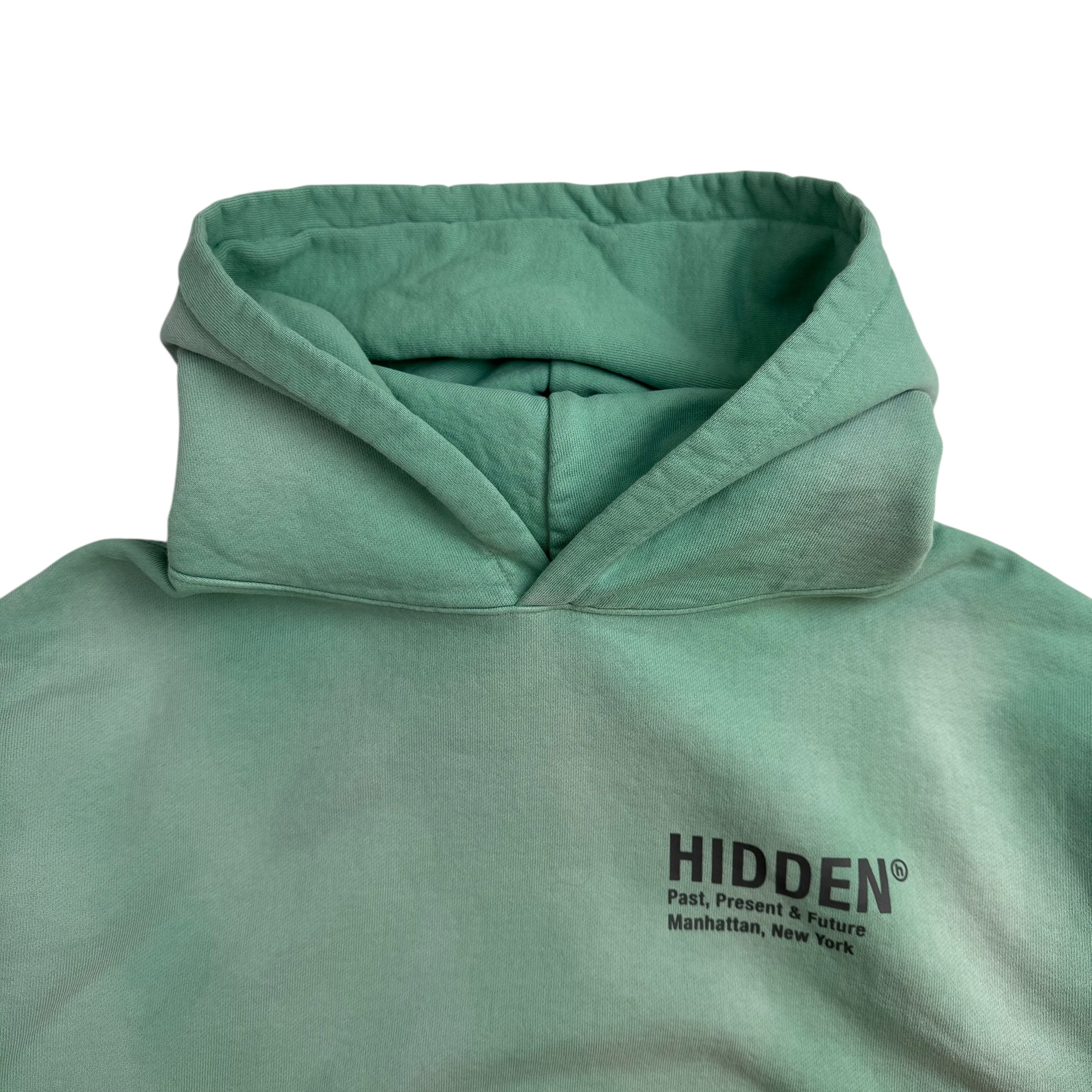 Hidden NY H Logo Vintage Wash Hoodie Green