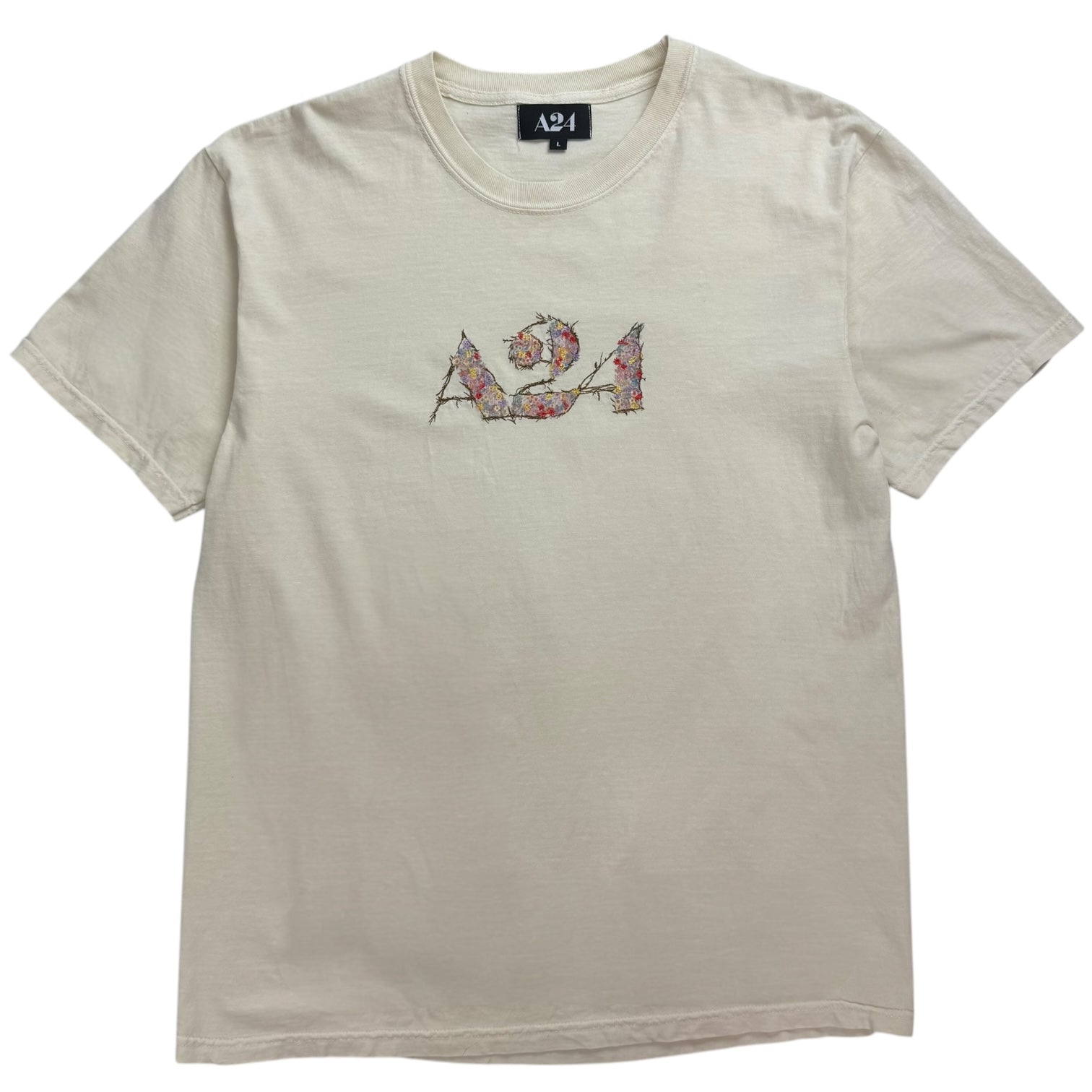 A24 Midsommar May Queen Embroidered Tee White