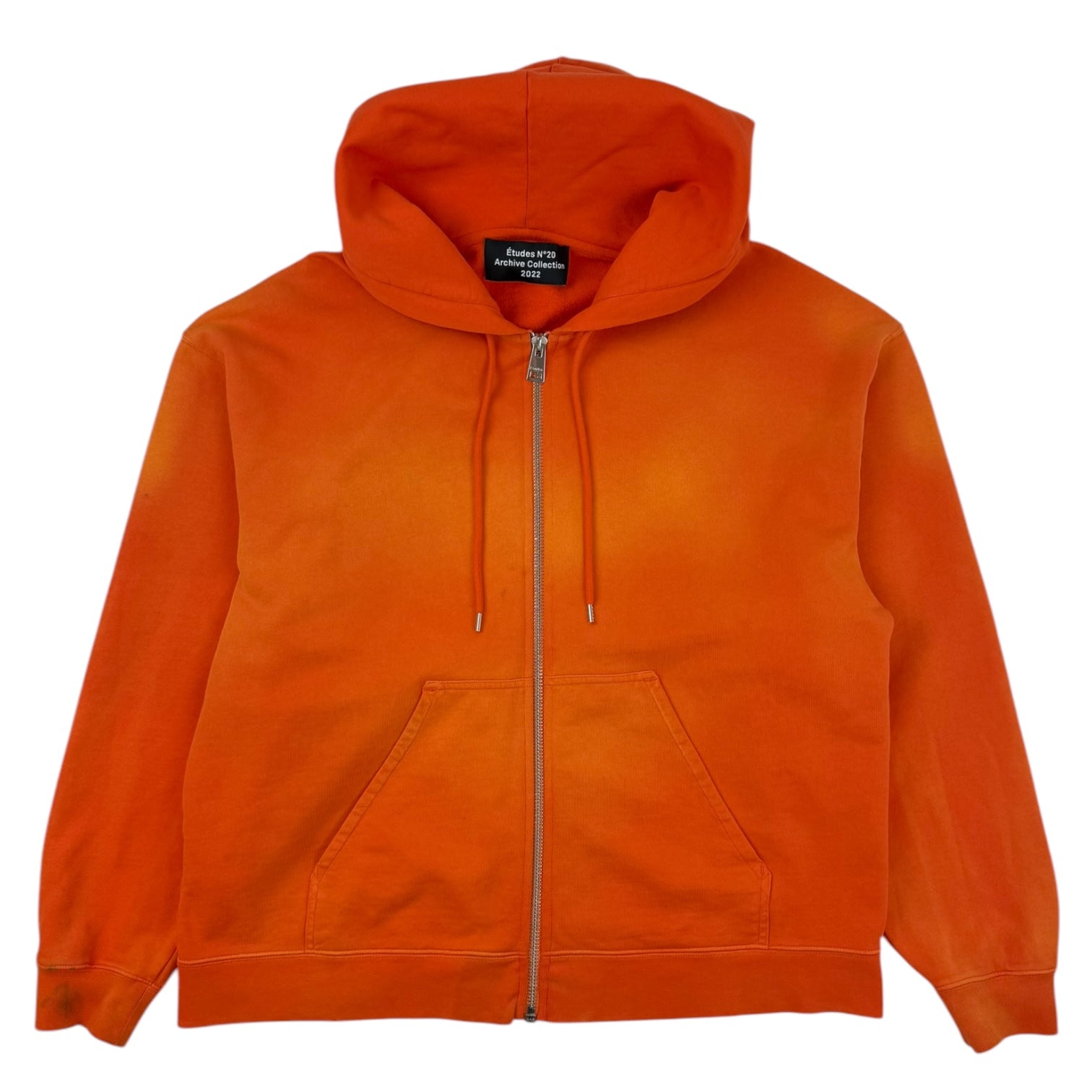 Études Stencil Zip Up Hoodie Orange