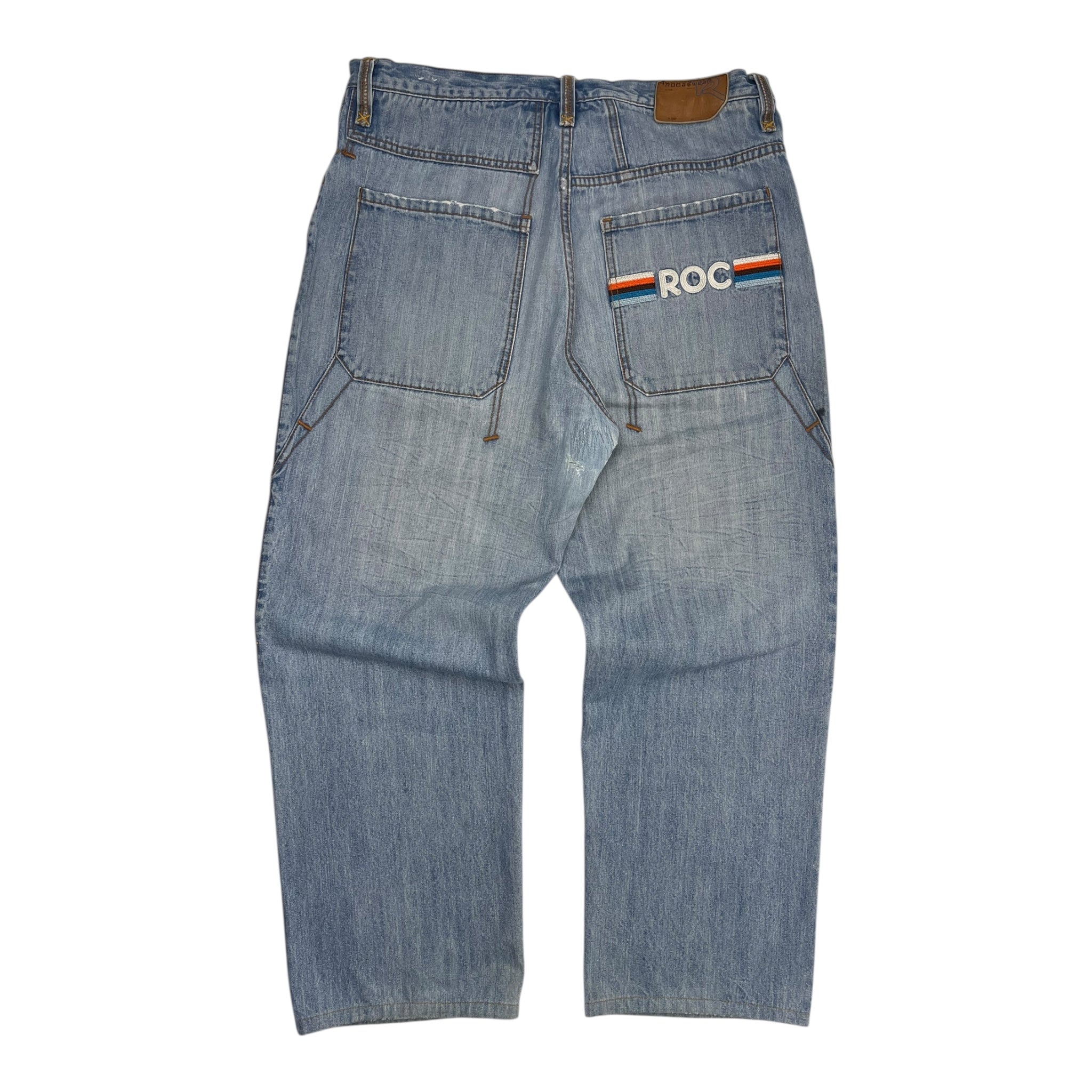 Vintage Y2K Rocawear Baggy Light Wash Denim Bottoms
