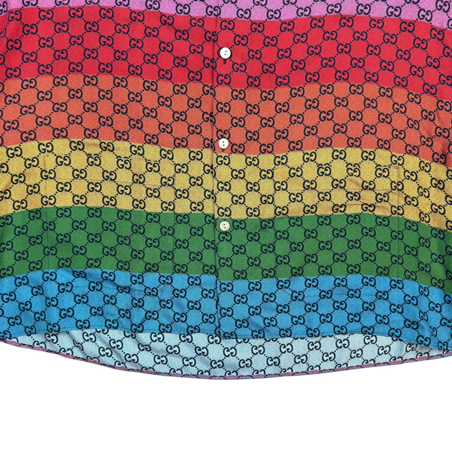 Gucci GG Silk Button Up Shirt Multicolour