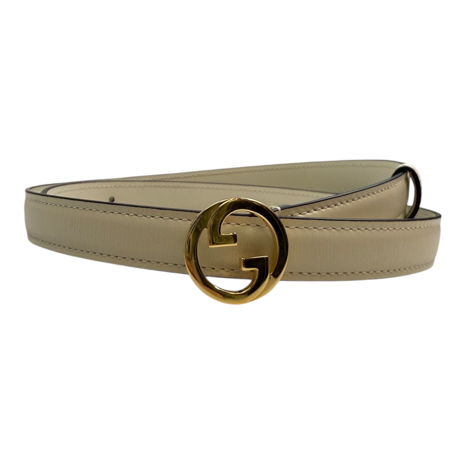 Gucci Blondie Leather Belt Cream