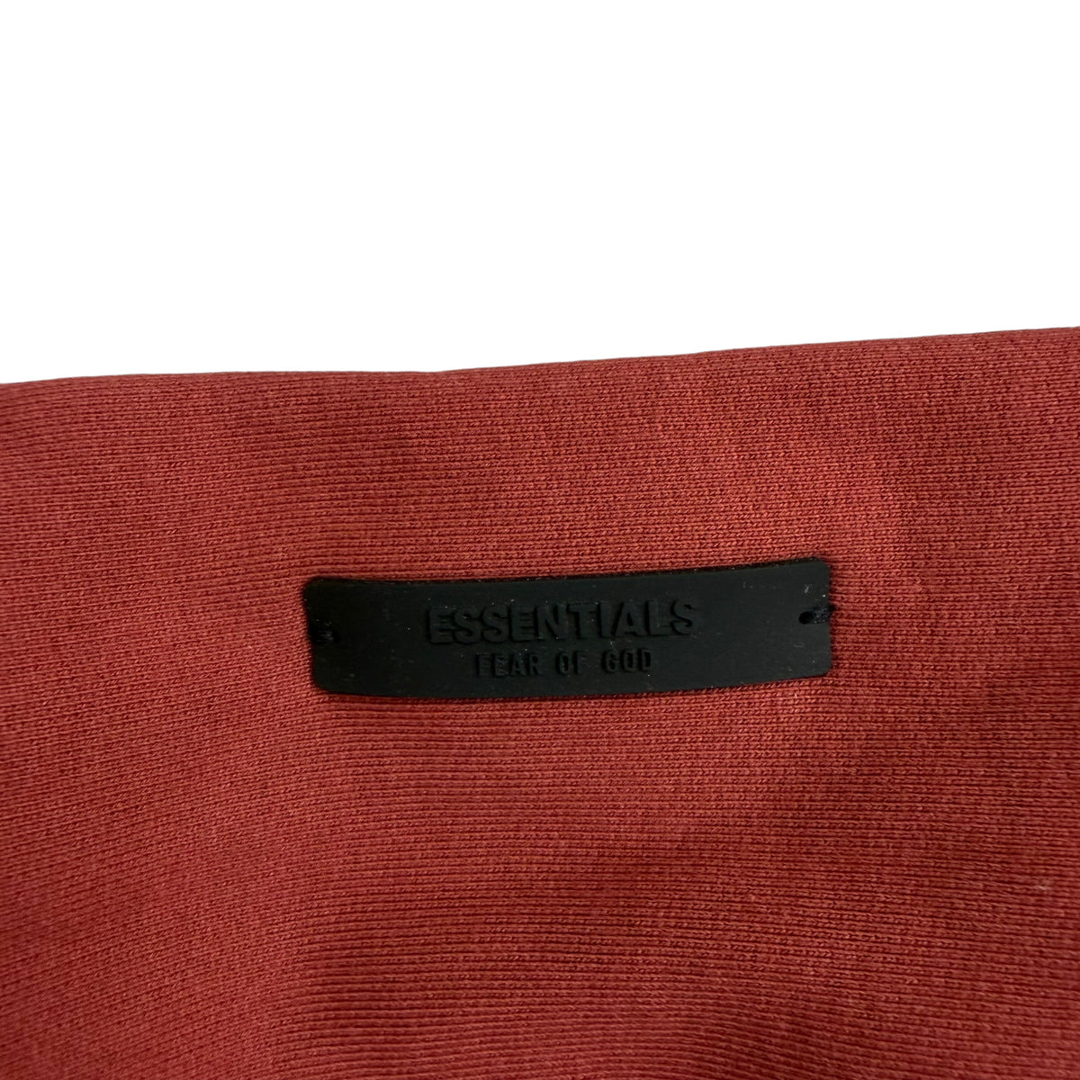 Fear of God Essentials Heavy Fleece Full Zip Hoodie Crimson
