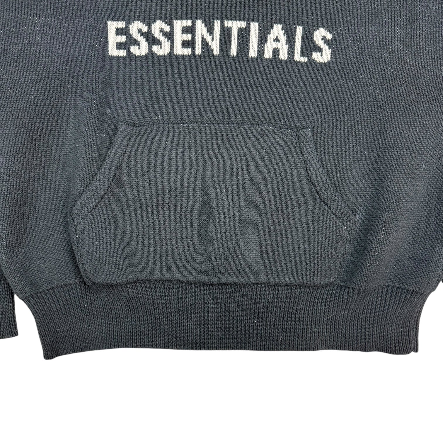 Fear Of God Essentials Knit Pullover Hoodie Black