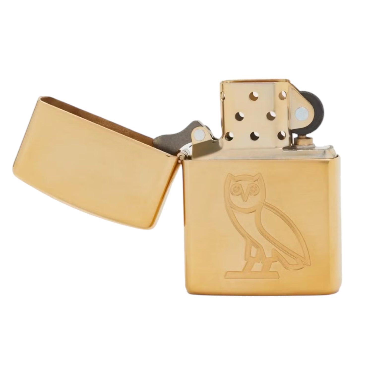 OVO Owl Zippo Lighter Gold