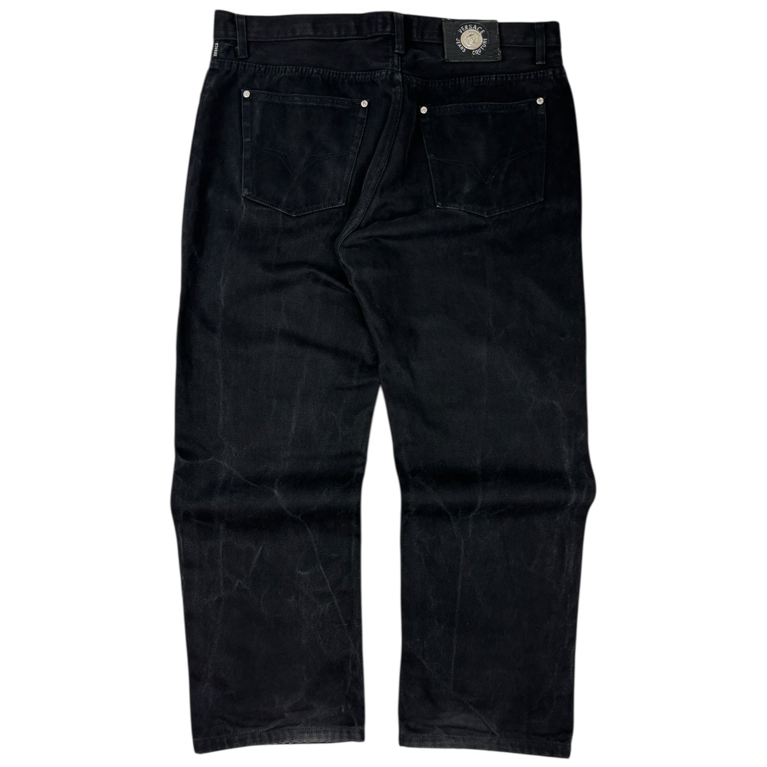 Vintage Versace Jeans Straight-Leg Black