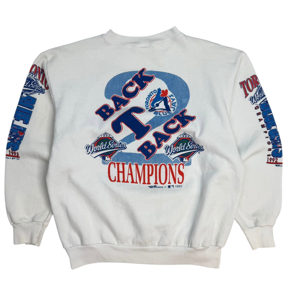 1992-93 Toronto Blue Jays World Series Champione Crewneck White