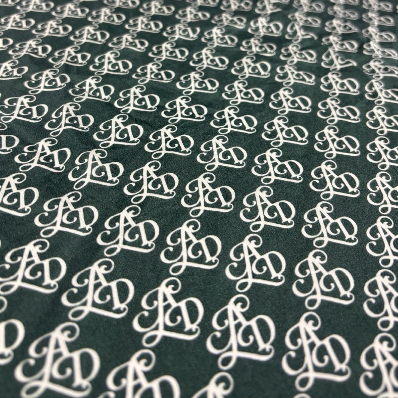Aimé Leon Dore Monogram Silk Bandana Pine Green