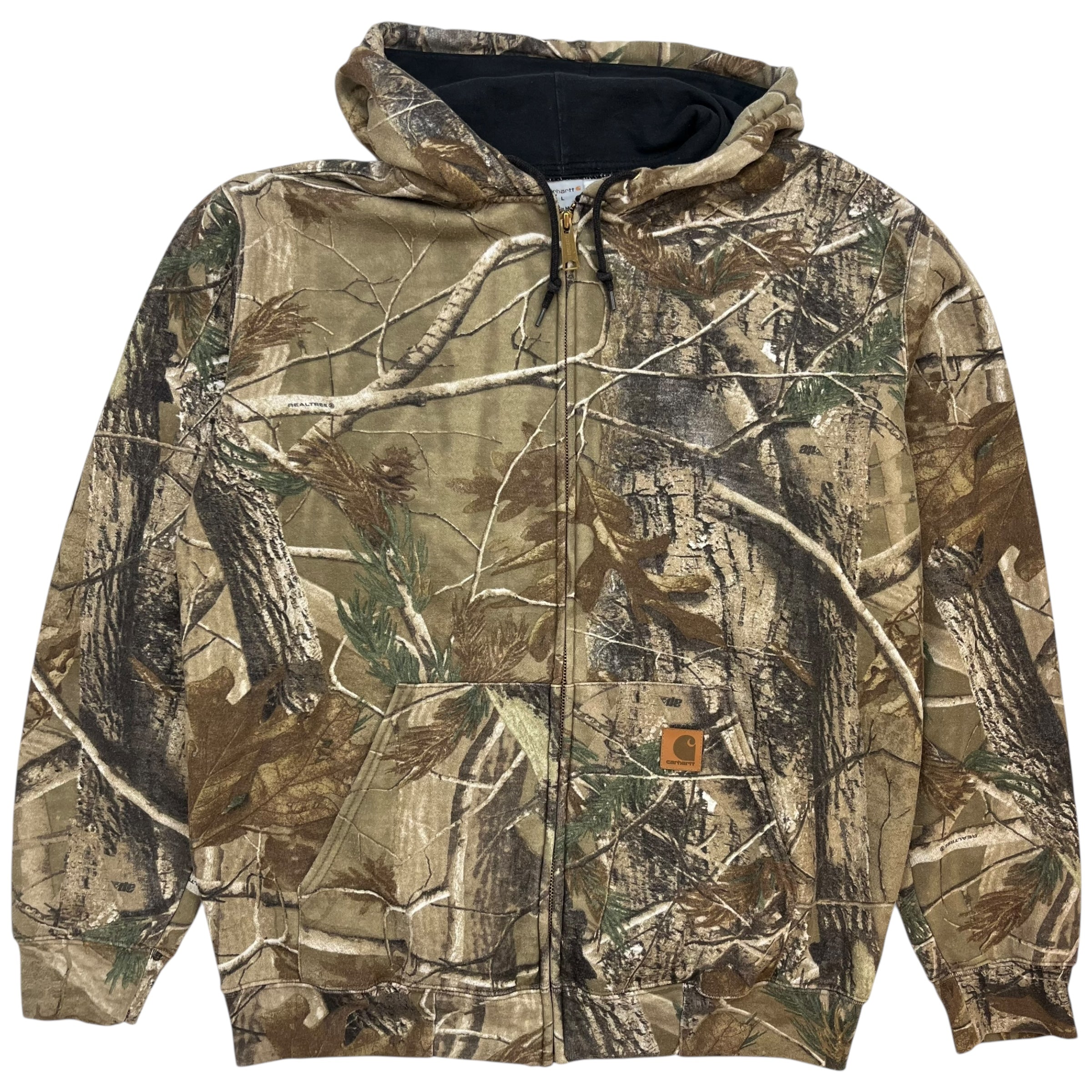 Vintage Carhartt Zip Up Hoodie Realtree Camo
