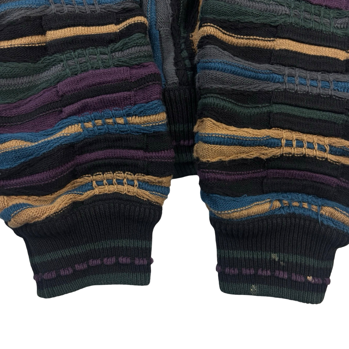 Vintage Akira 3D Knit Sweater Vertical Purple/Brown