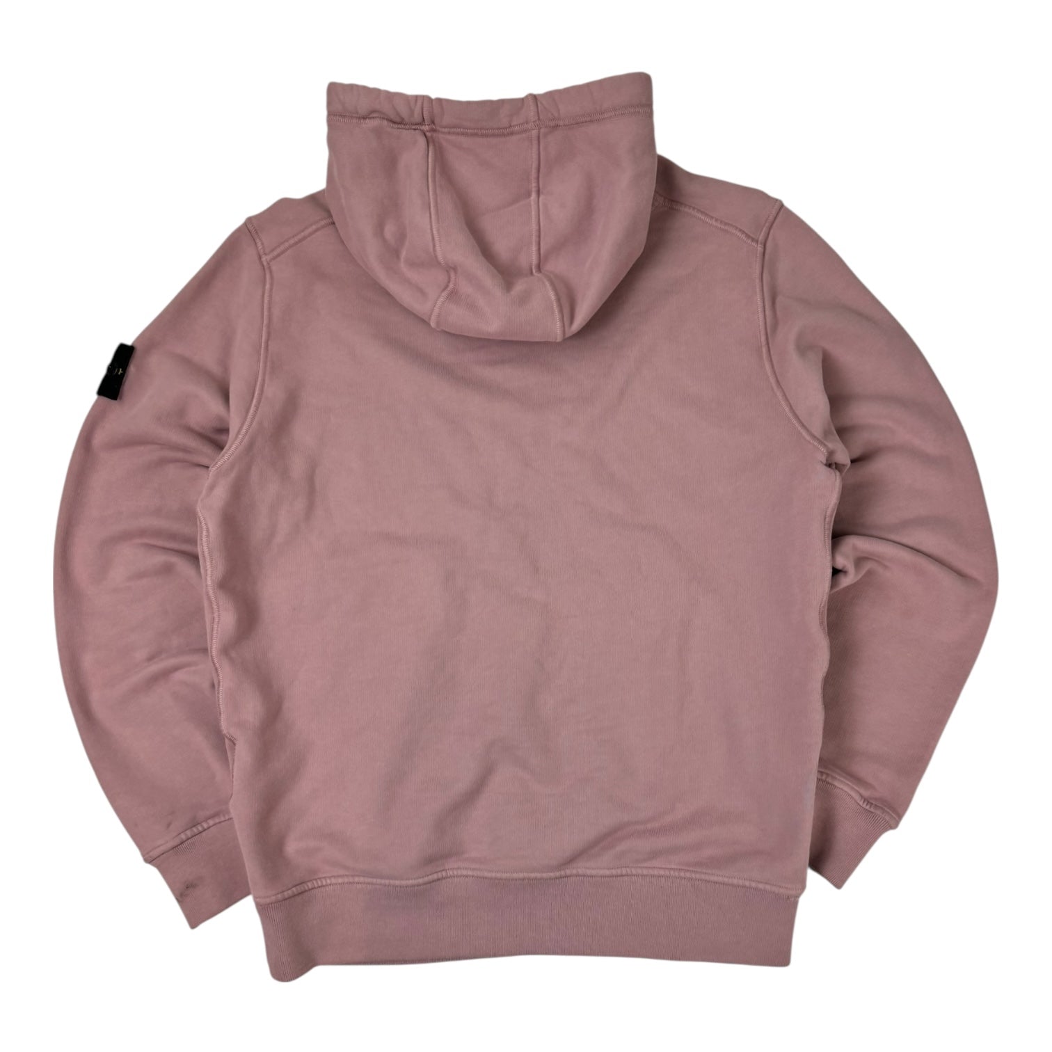 Stone Island Brushed Cotton Fleece Hoodie Pink
