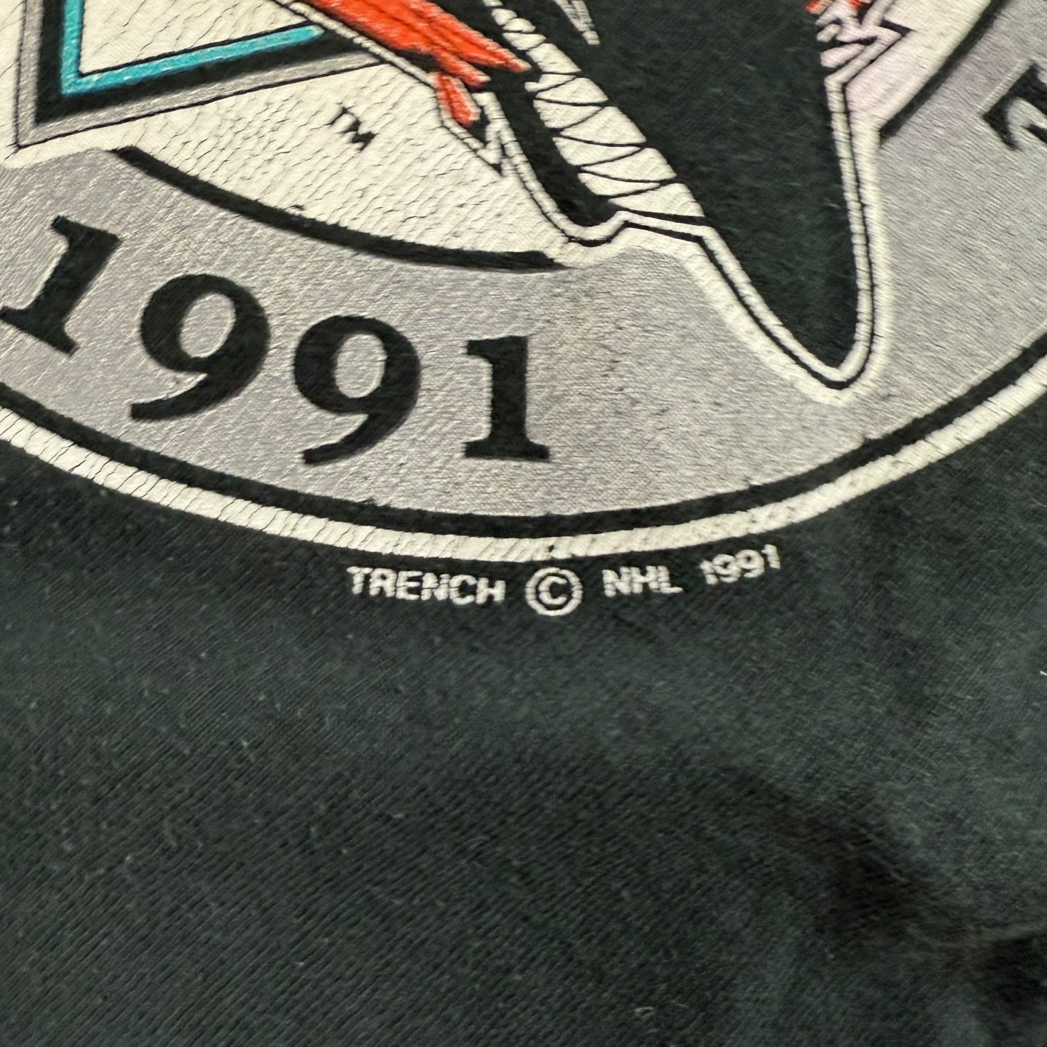 1991 San Jose Sharks Tee Black