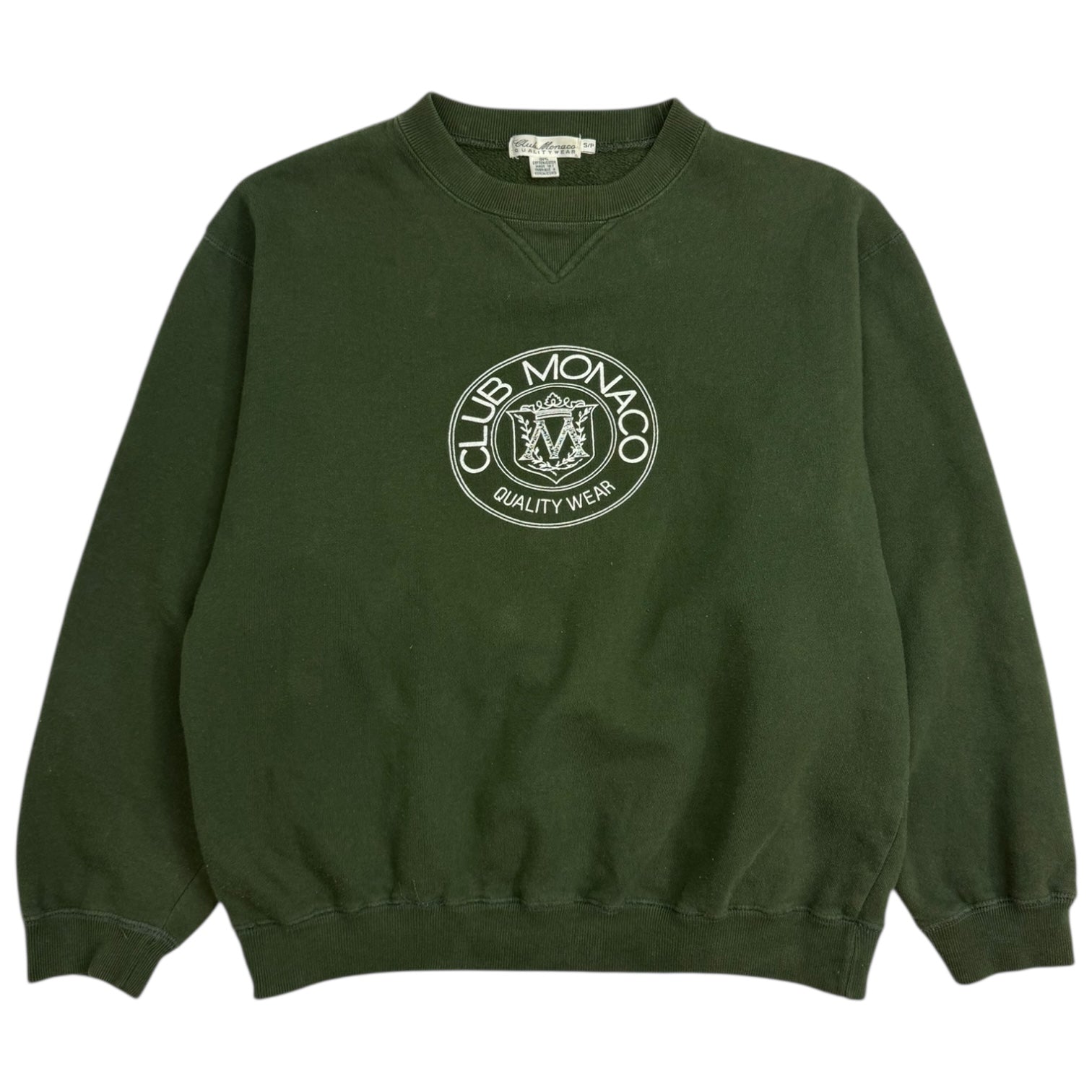 Vintage Club Monaco Crest Crewneck Green