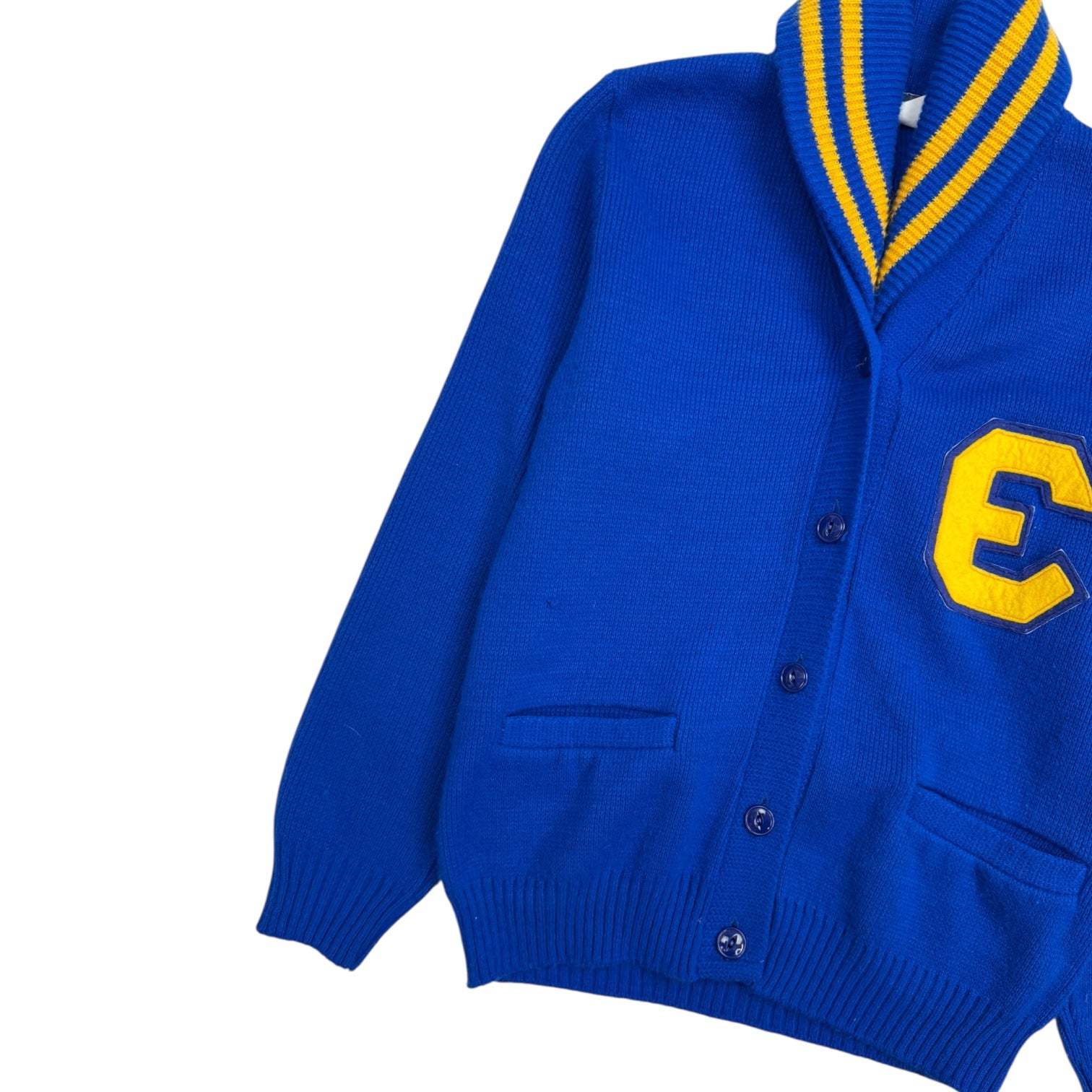 Vintage Collegiate Cardigan Blue/Yellow