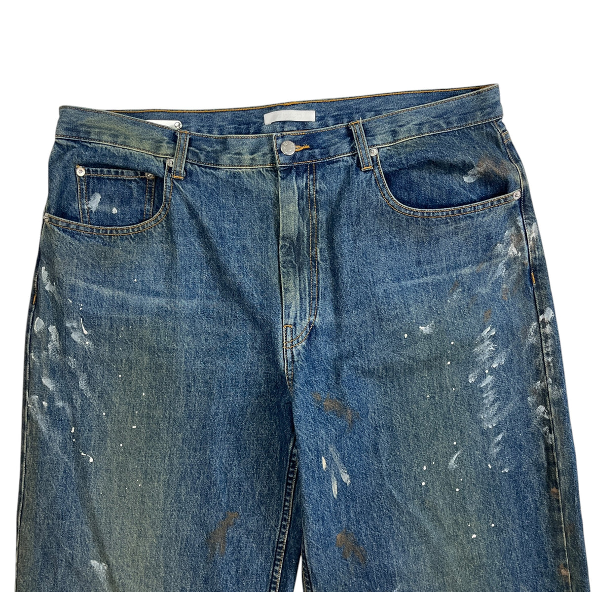 Helmut Lang Cropped Wide Leg Painter Jeans