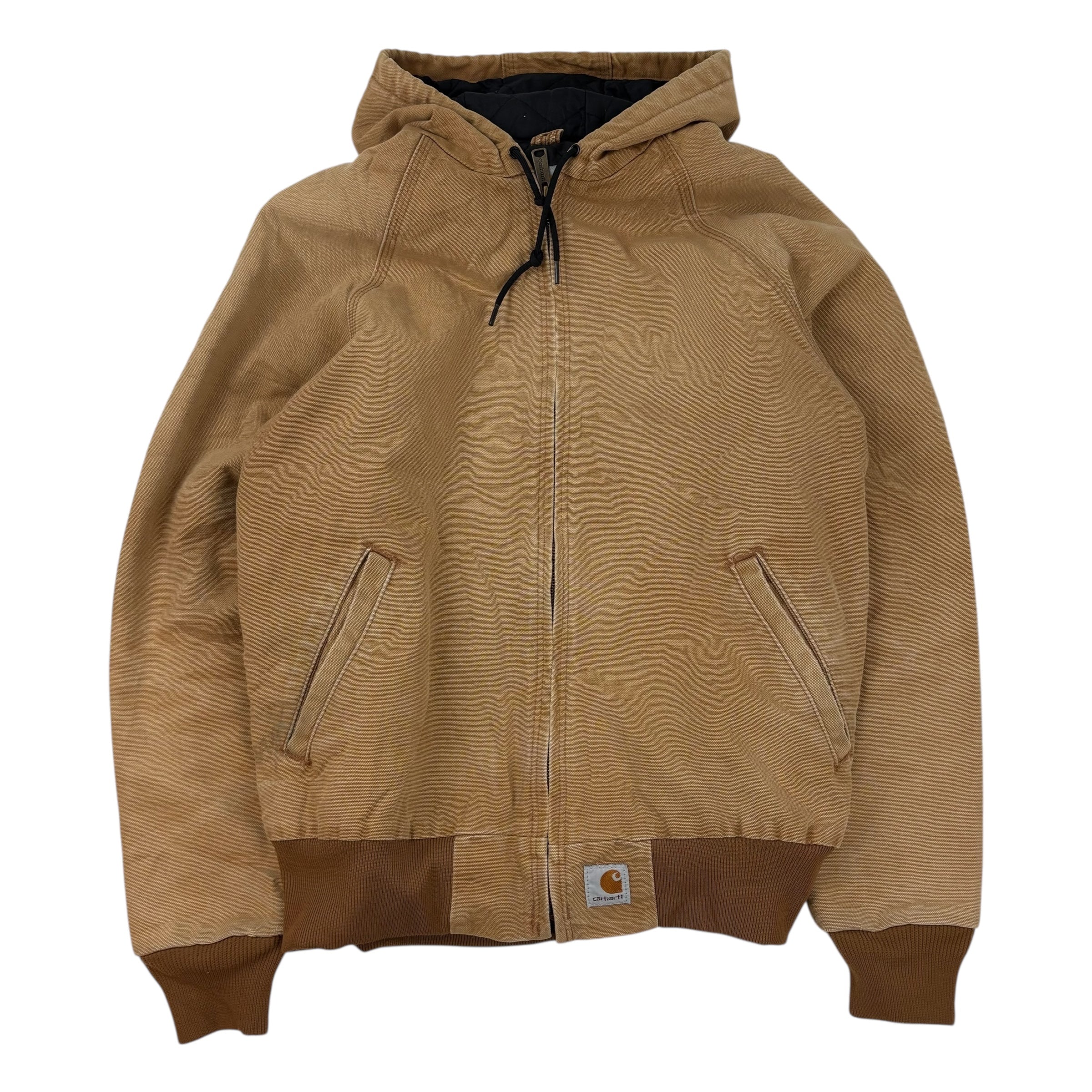 Carhartt Firm Duck Thermal Lined Full Zip Hooded Jacket Brown