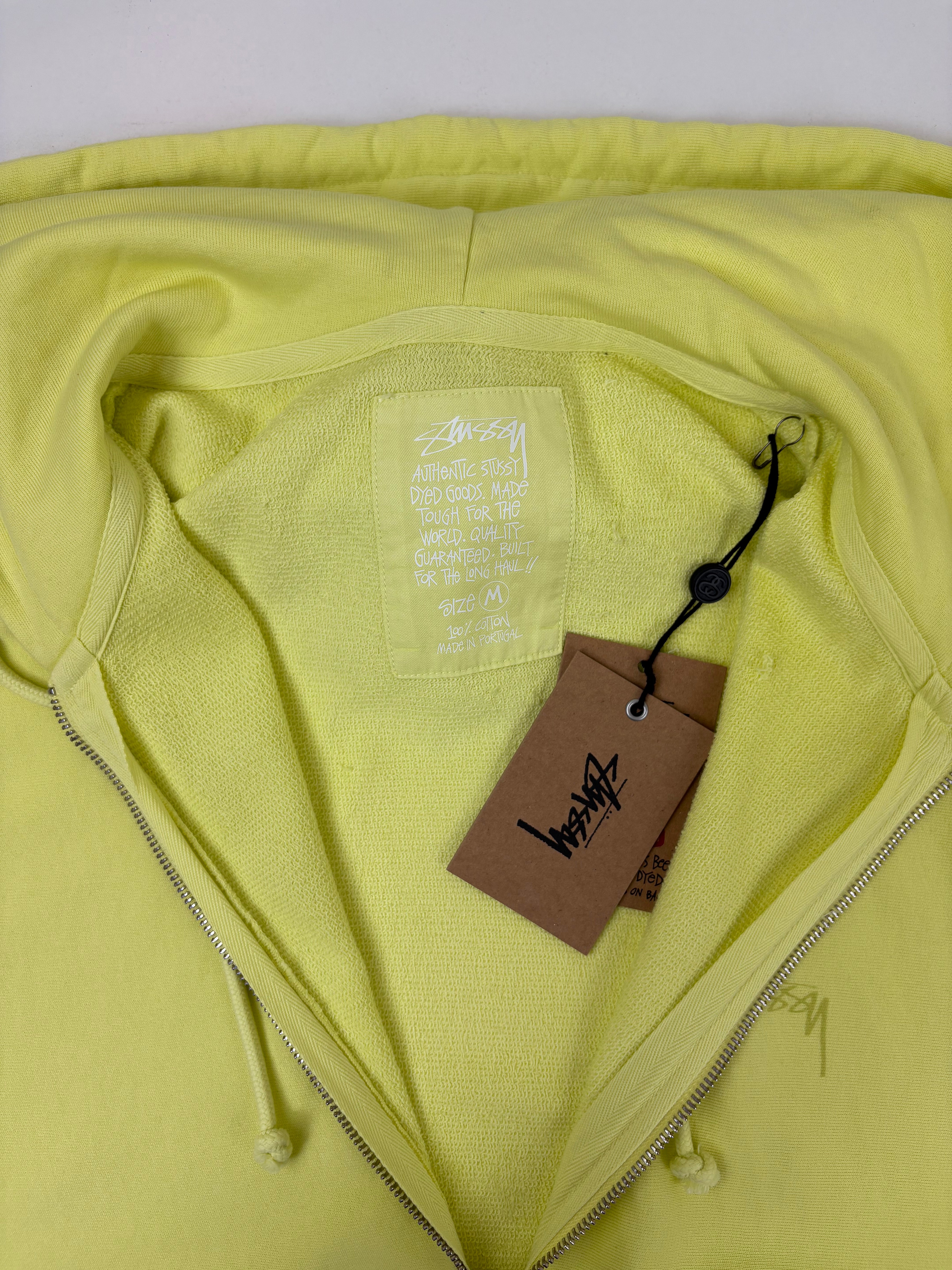 Stussy Lightweight Terry Zip Hoodie Yellow
